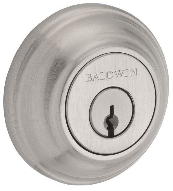Baldwin DCTRD260 Reserve Double Cylinder Traditional Round Deadbolt Bright Chrome Finish 
