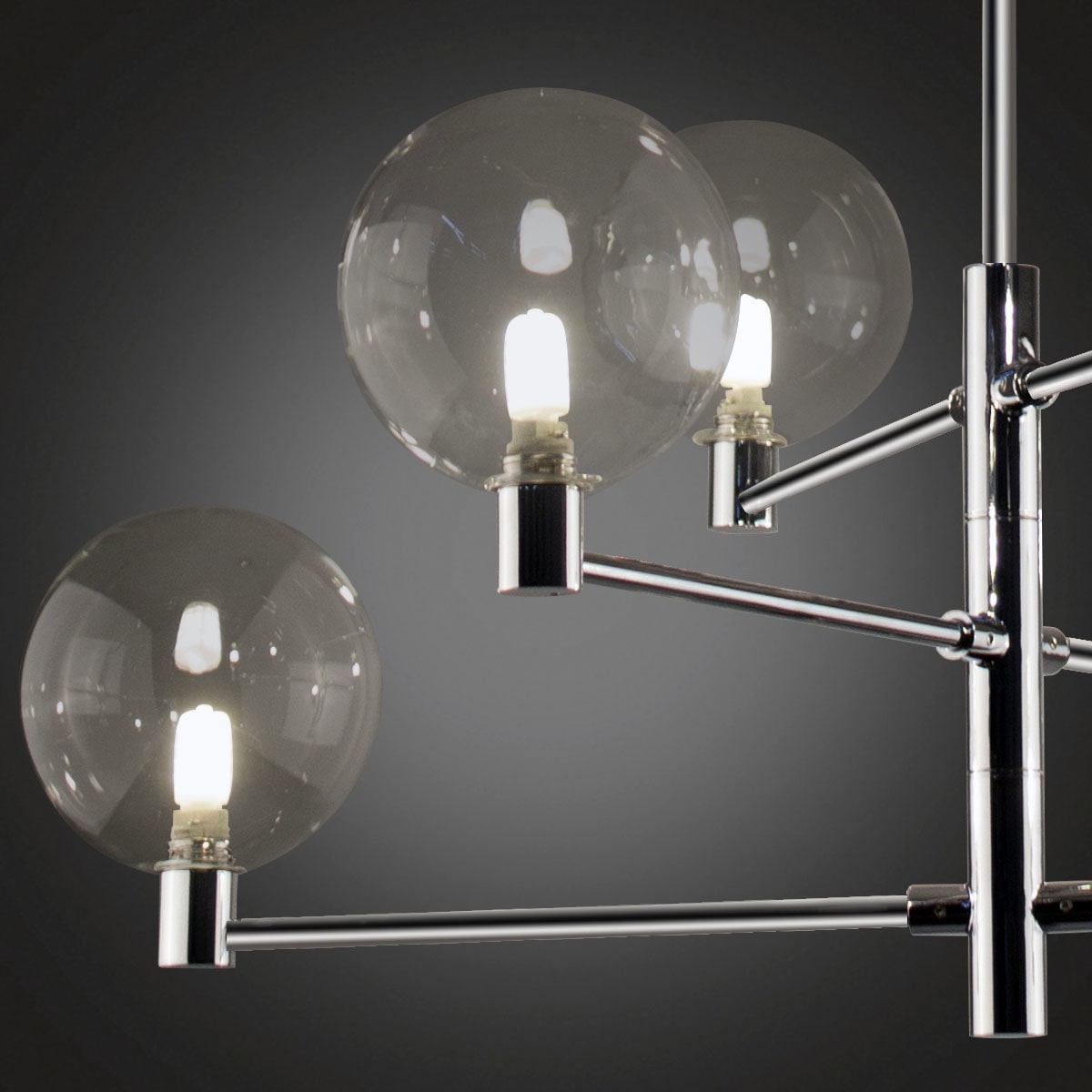 Bazz Lighting P17340cr Chrome Sphere 6 Light 22 Wide Led Globe Bazz Lighting P17340cr Chrome Sphere 6 Light 22 Wide Led Globe Chandelier Lightingdirect Com