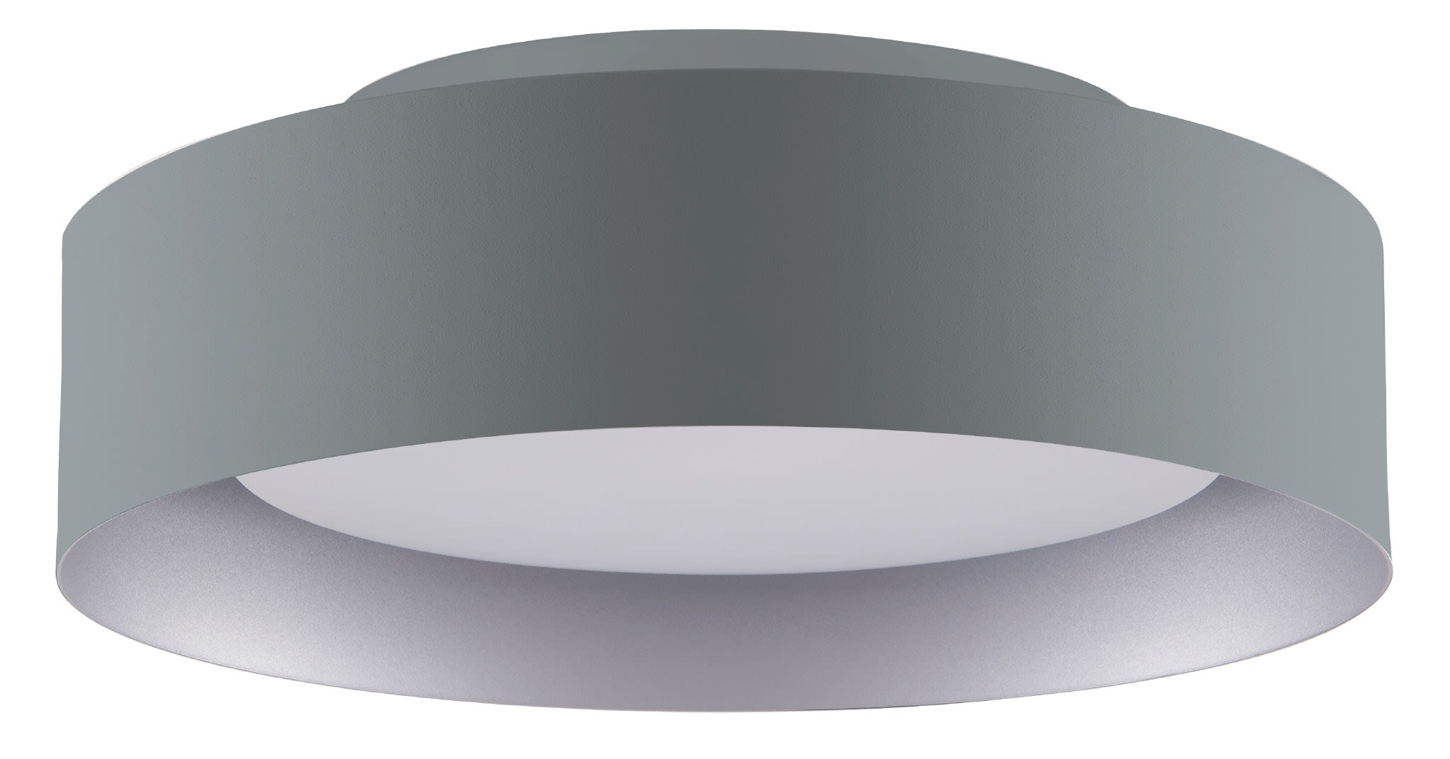 Bellevue BRCF8242WLG White / Lynch Gray 3 Light 16" Wide Flush Mount Drum  Ceiling Fixture - LightingShowplace.com