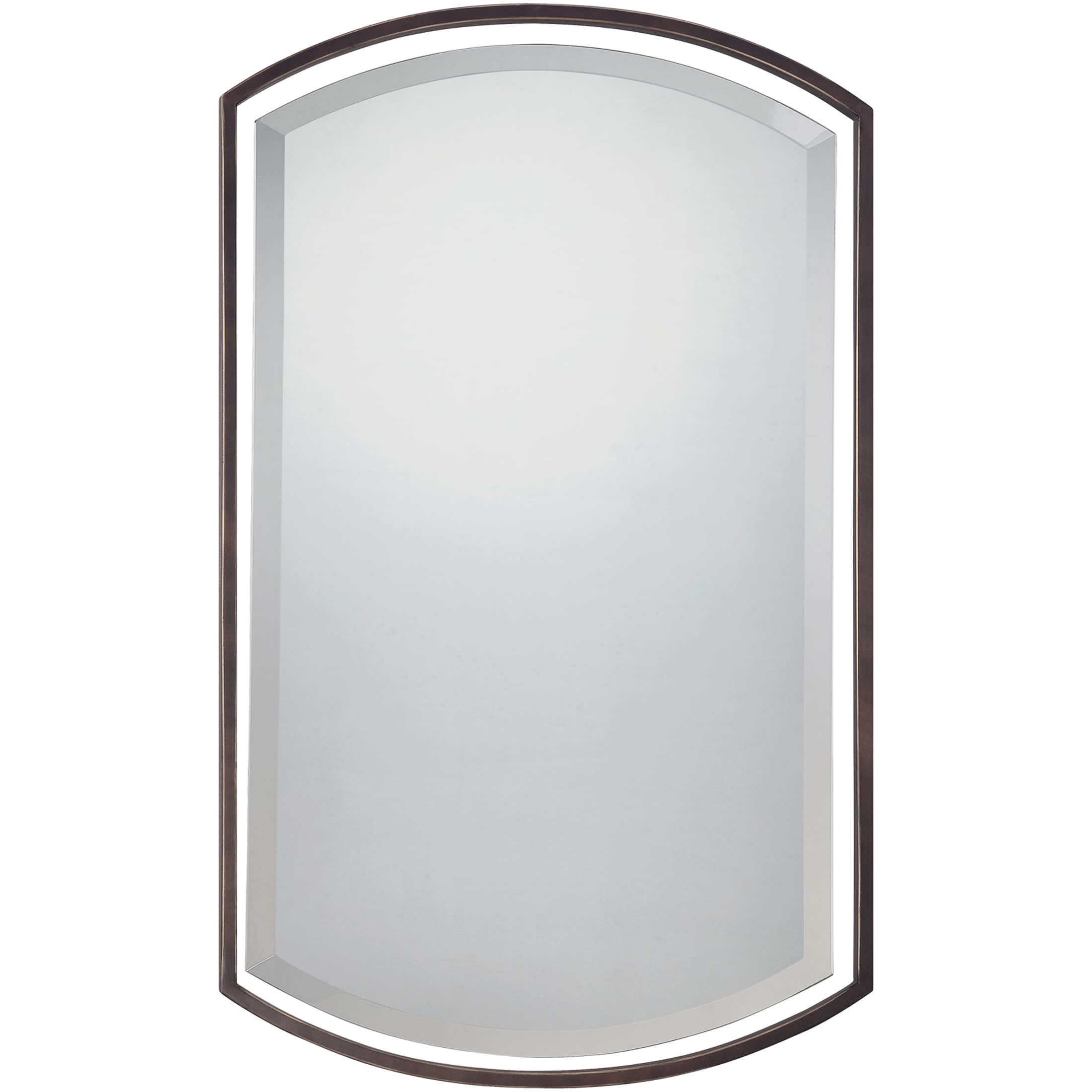 Bellevue Mvmir1291bn Brushed Nickel Deuel 35 X 21 Rectangular Decorative Mirror Lightingdirect Com