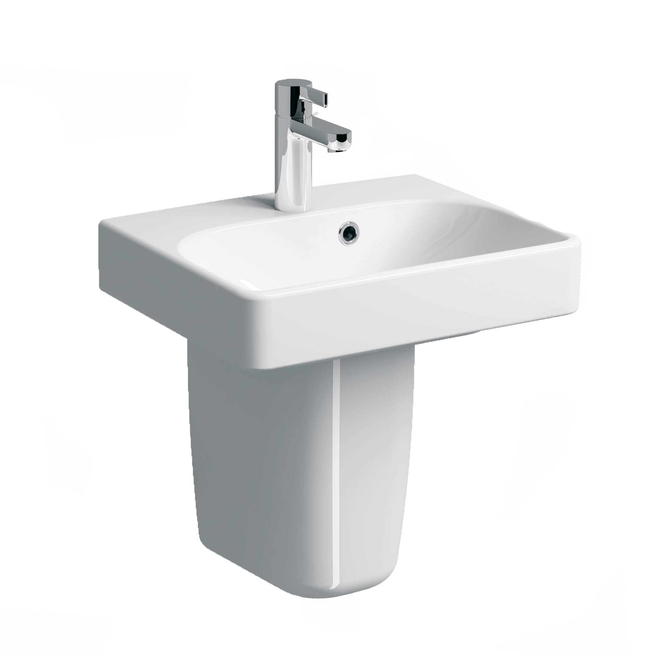 Bissonnet 120545 296250 White Smyle 17 11 16 Vitreous China Wall Bissonnet 120545 296250