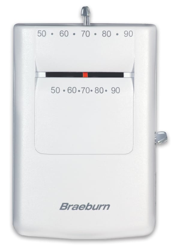 Braeburn BRA505 White Heating Only Mechanical Thermostat - VentingDirect.com