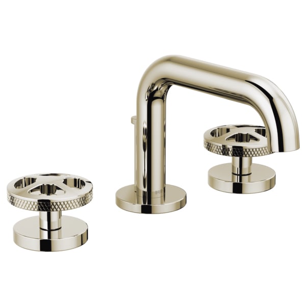 Brizo 65334LF-PNLHP Brilliance Polished Nickel Litze 1.5 GPM Widespread  Bathroom Faucet with Metal Drain Assembly - Less Handles 