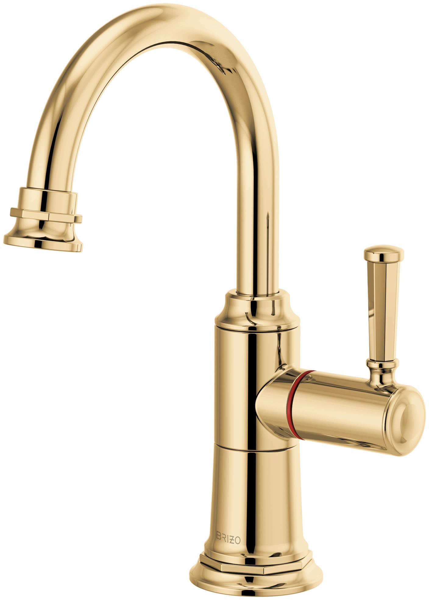 Brizo lf H Pg Polished Gold Rook Instant Hot Beverage Faucet Less Hot Water Tank Faucetdirect Com