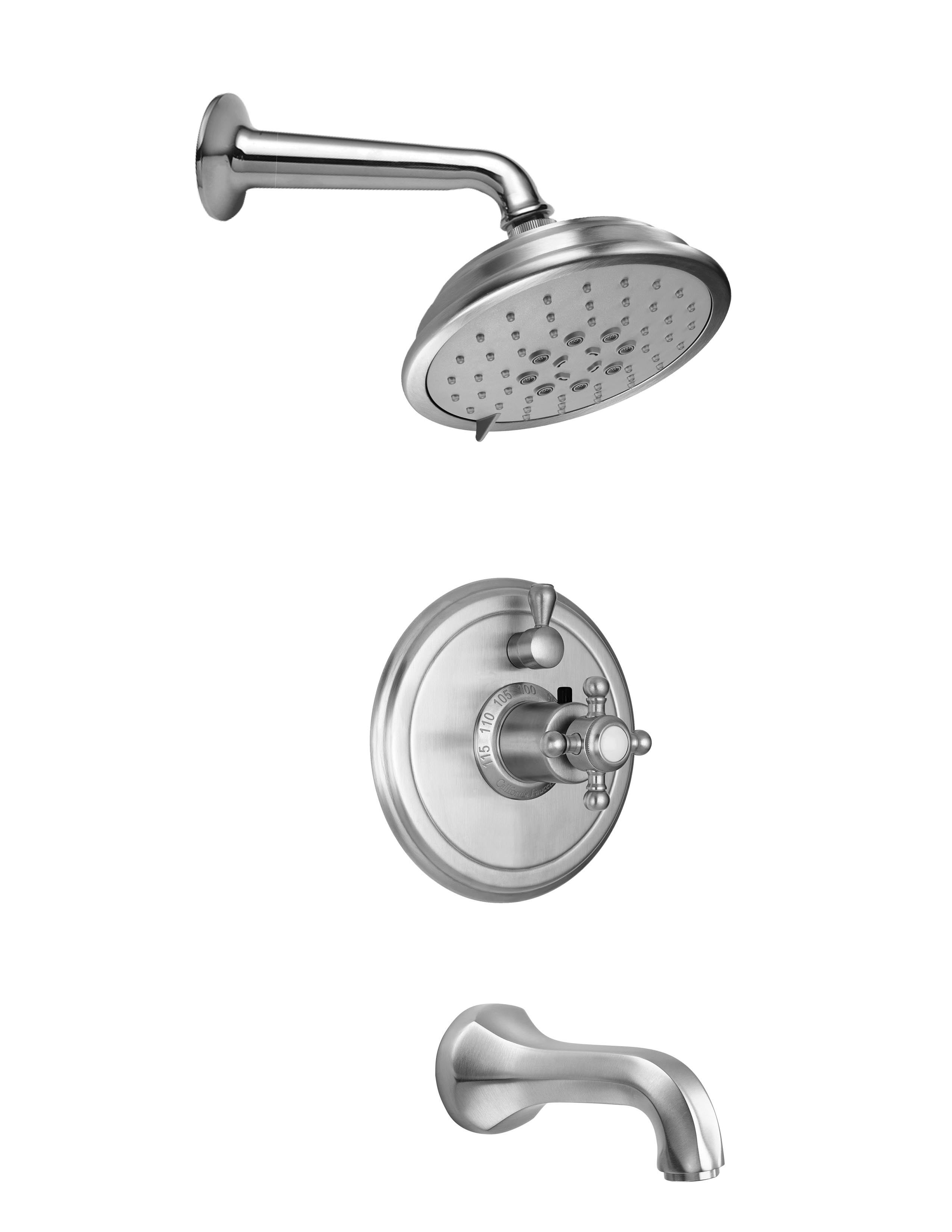 California Faucets Kt04 47 18 Sn Satin Nickel Venice Tub And