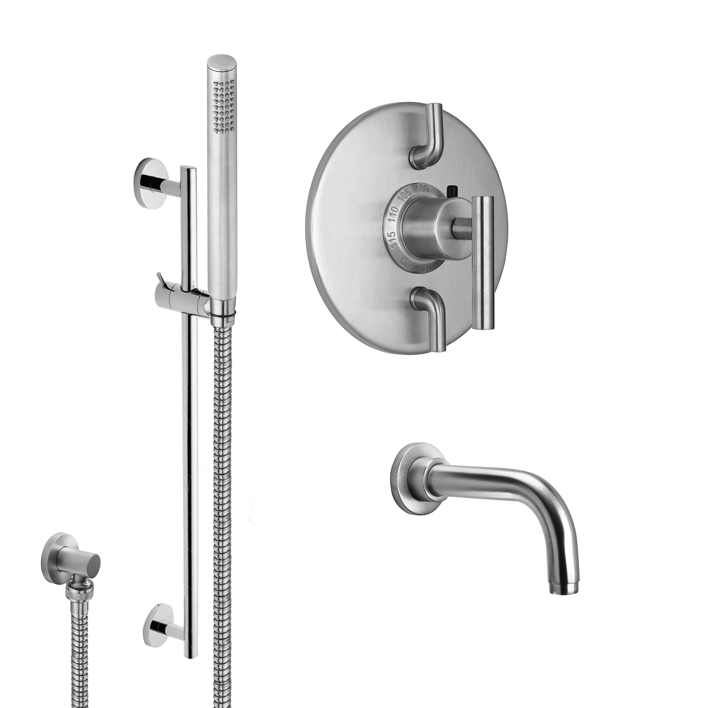 California Faucets Kt06 66 18 Sn Satin Nickel Montara Tub And