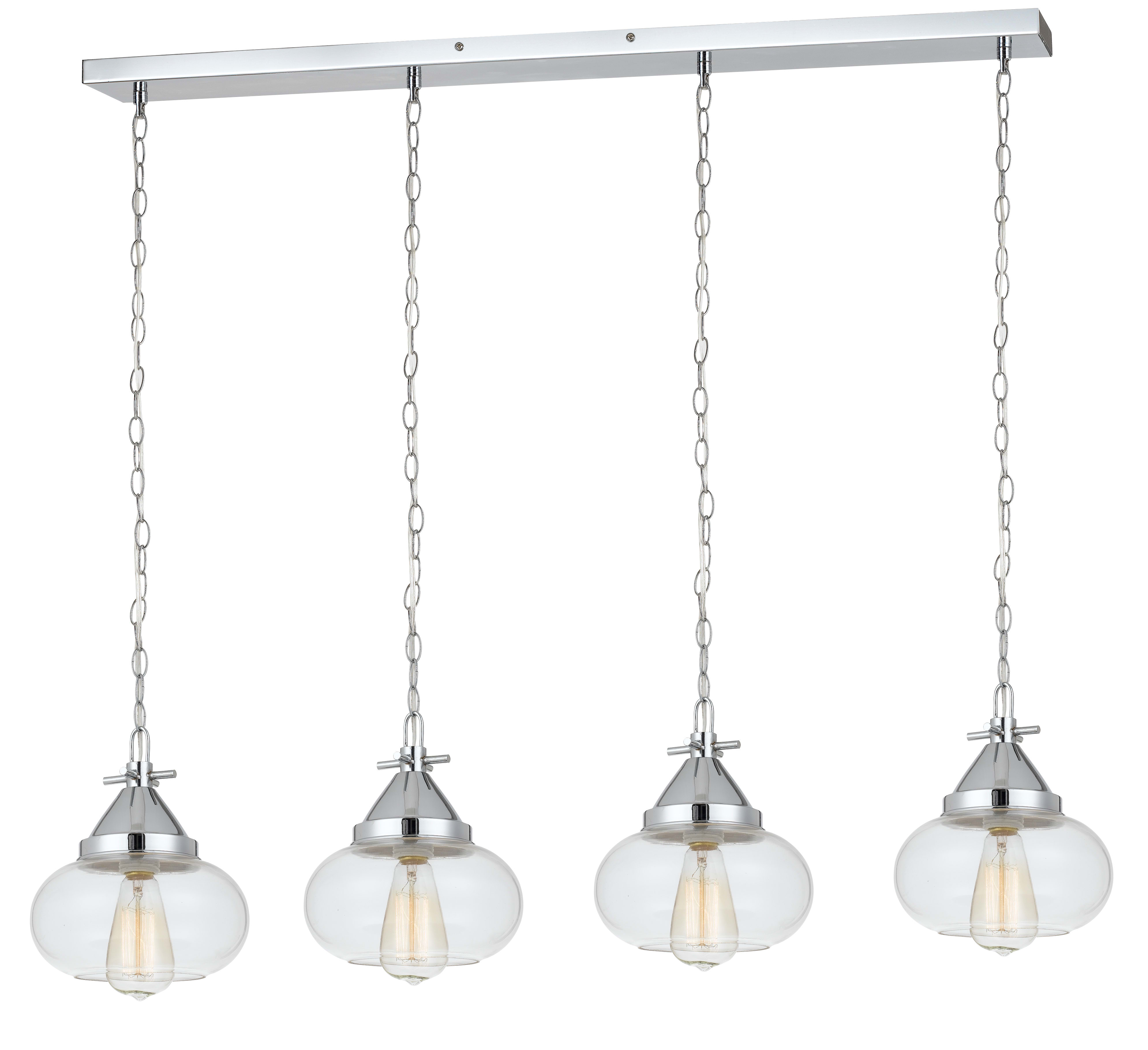 Cal Lighting FX-3624-4P Chrome Maywood 4 Light 44\