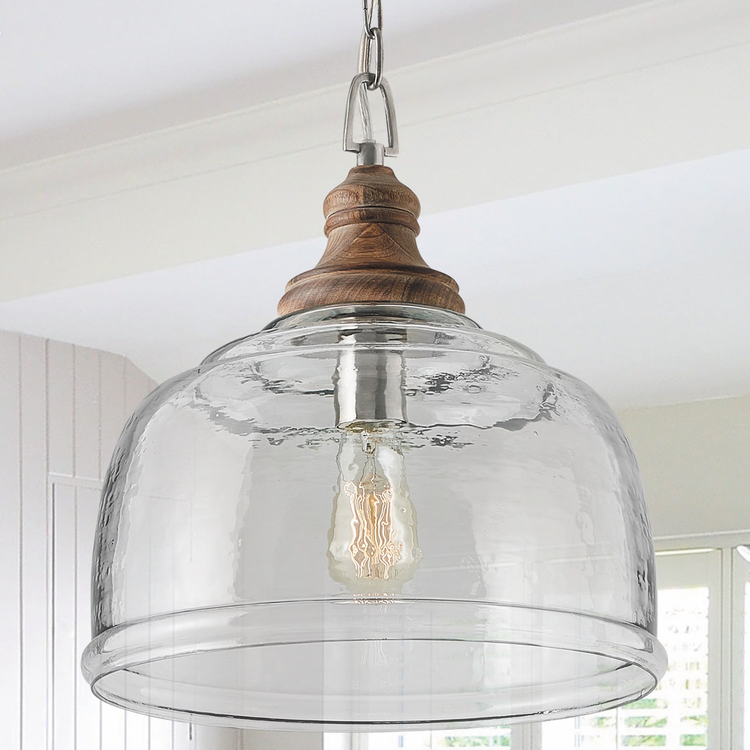Organic glass pendant light new arrivals