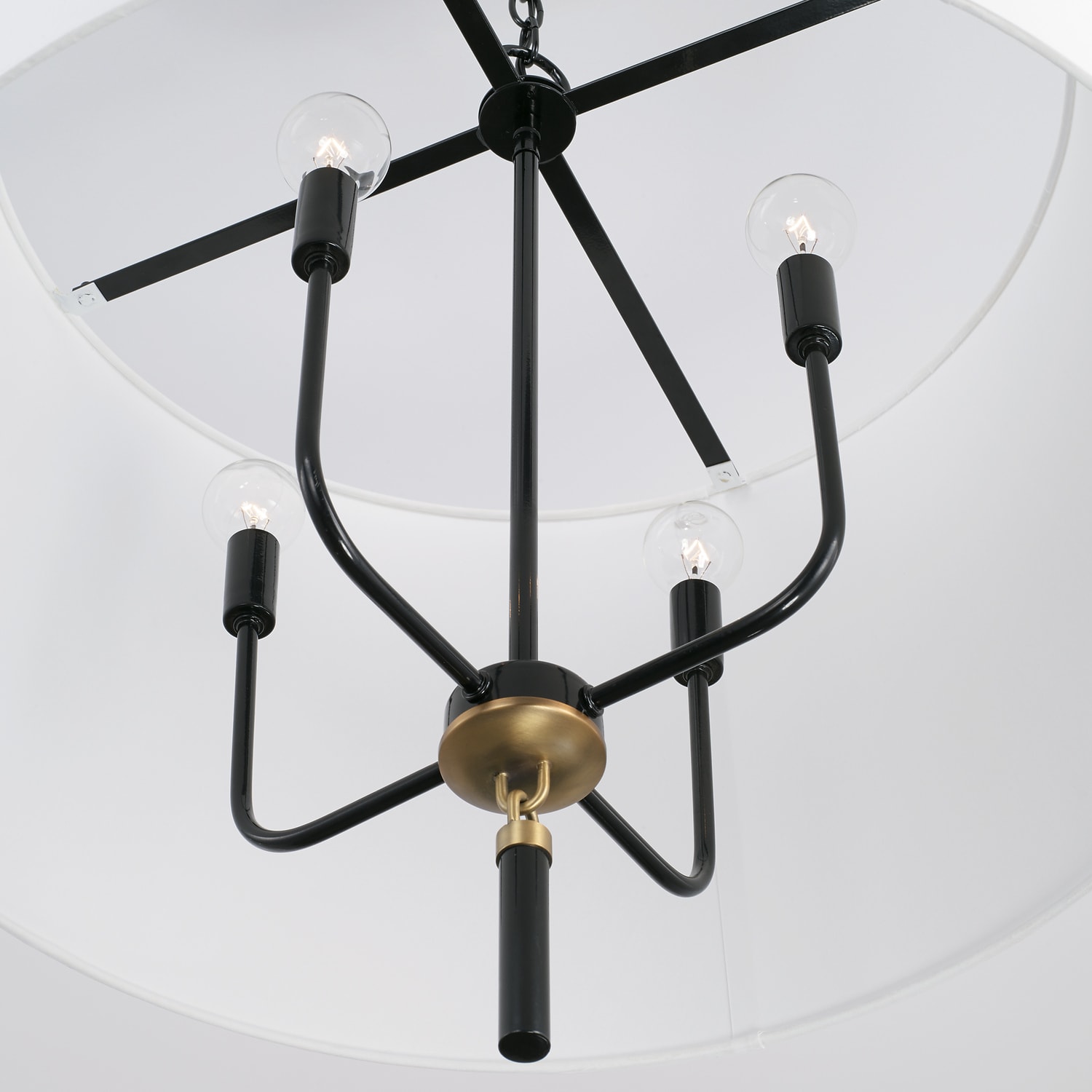 Capital Lighting 341941YA Glossy Black / Aged Brass Beckham 4