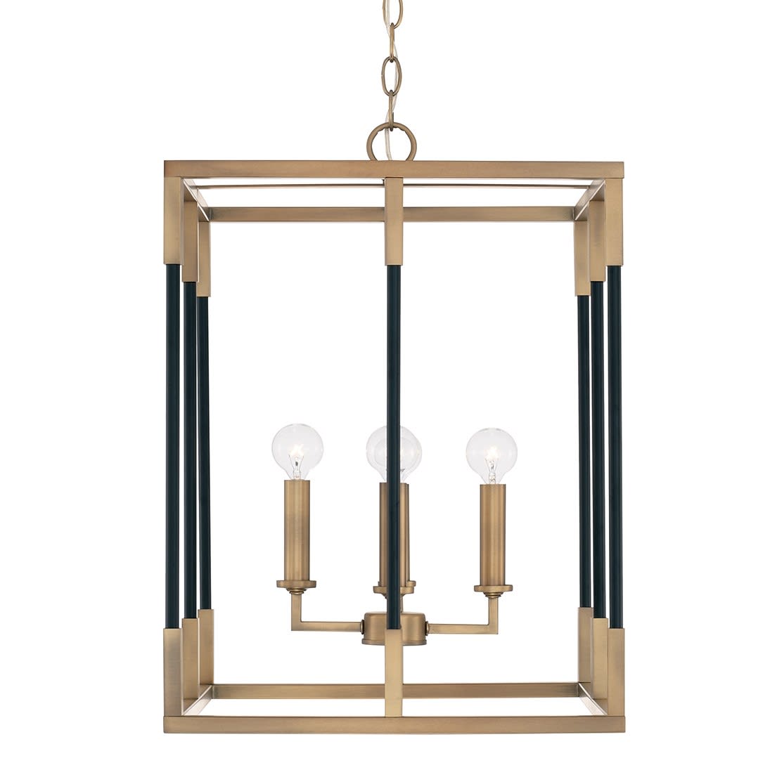 Capital Lighting 544742AB Aged Brass / Black Bleeker 4 Light Capital Lighting 544742AB Aged Brass / Black Bleeker 4 Light
