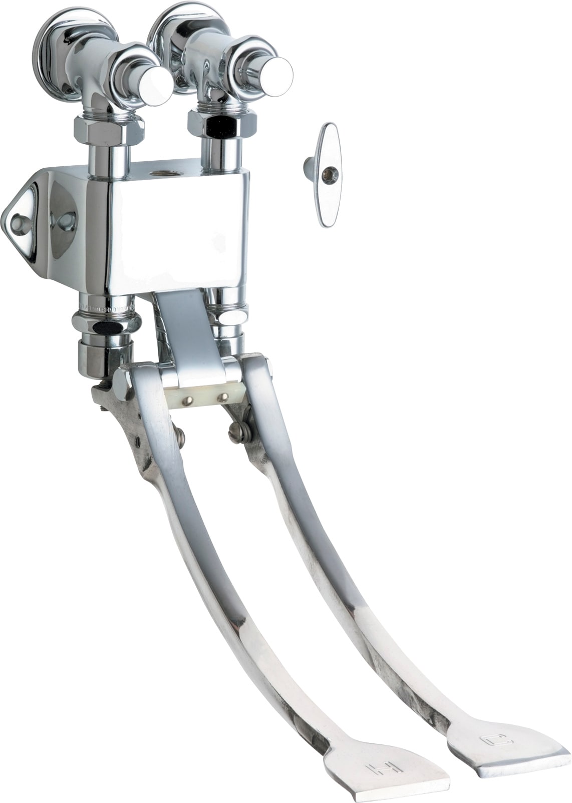 Chicago Faucets 834 Epsloabcp Chrome Hot And Cold Water Pedal Box