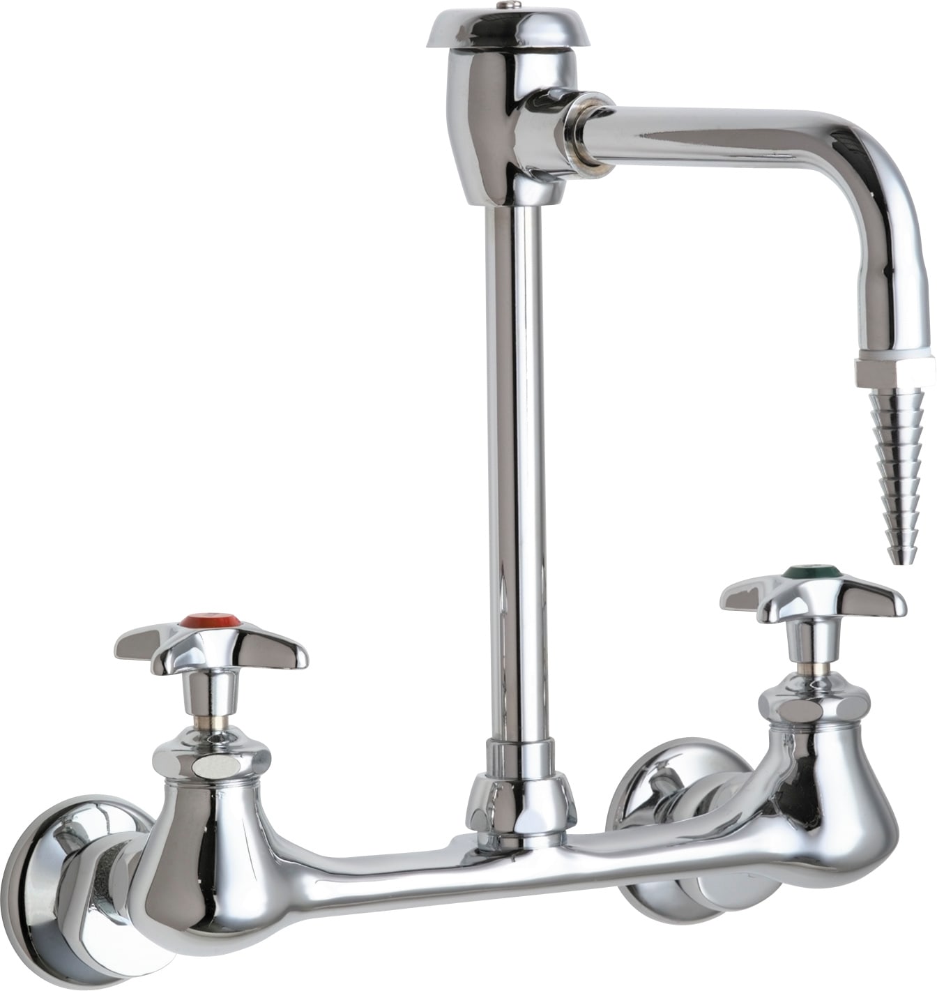 Chicago Faucets 943 Cp Chrome Wall Mounted Lab Faucet With Cross