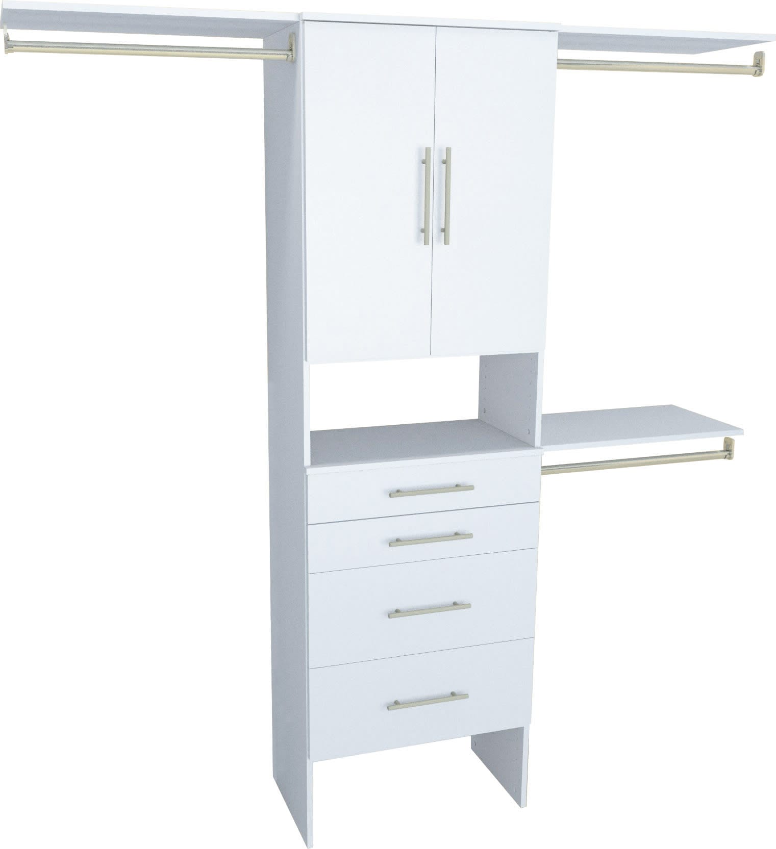 Closetmaid 1937340 Pure White Suitesymphony 7 To 10 Foot Wide