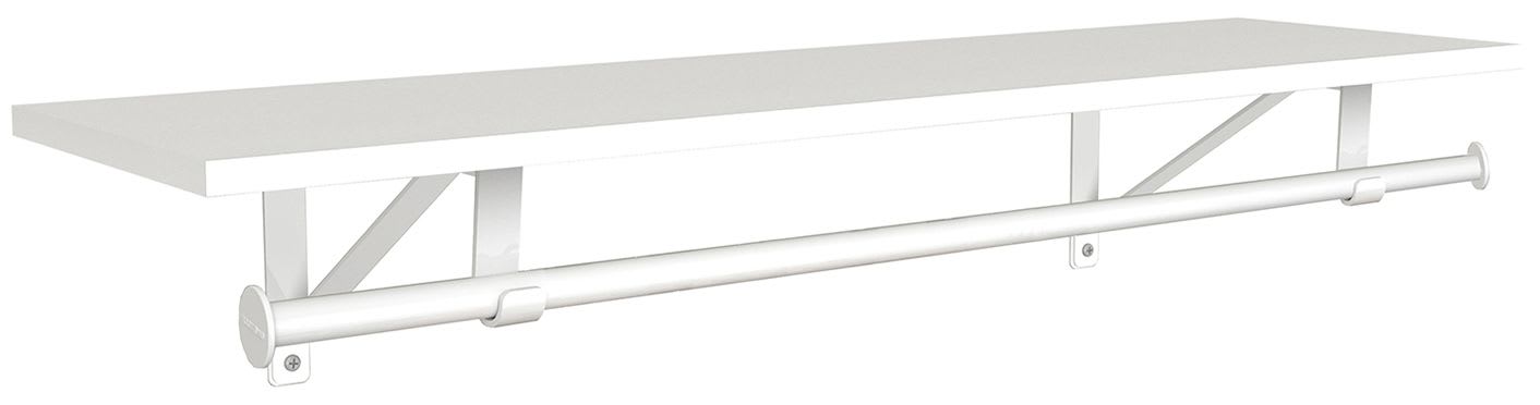 ClosetMaid 3305040 Wood Shelf with Hang Rod, 4 ft x 12 in, White :  Everything Else 