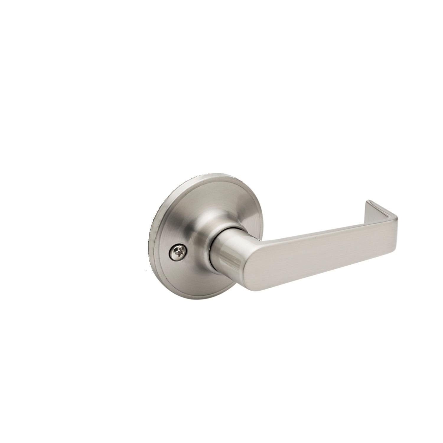 Copper Creek AL1290SS Satin Stainless Rustic Modern Single Dummy Door Lever  with Avery Lever and Round Rose