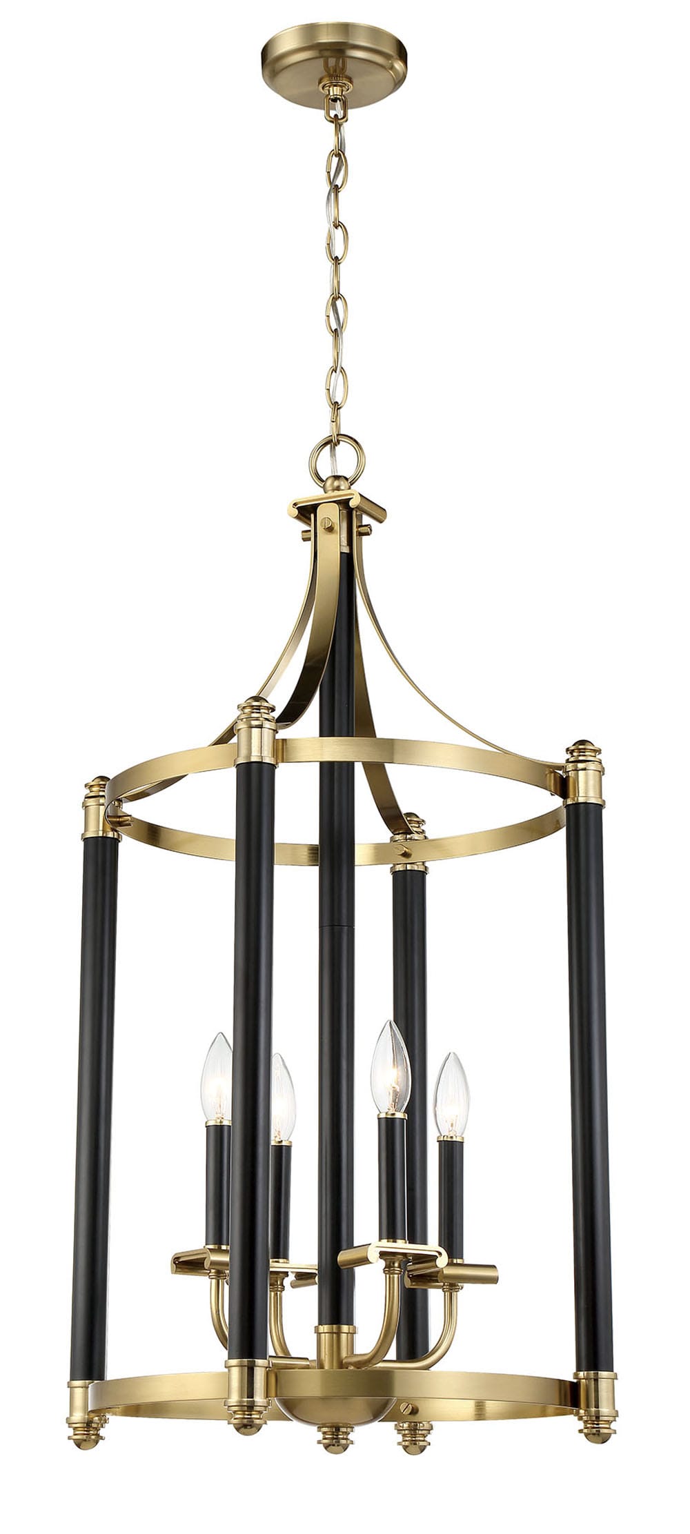 Craftmade 54834-FBSB Flat Black / Satin Brass Stanza 4 Light