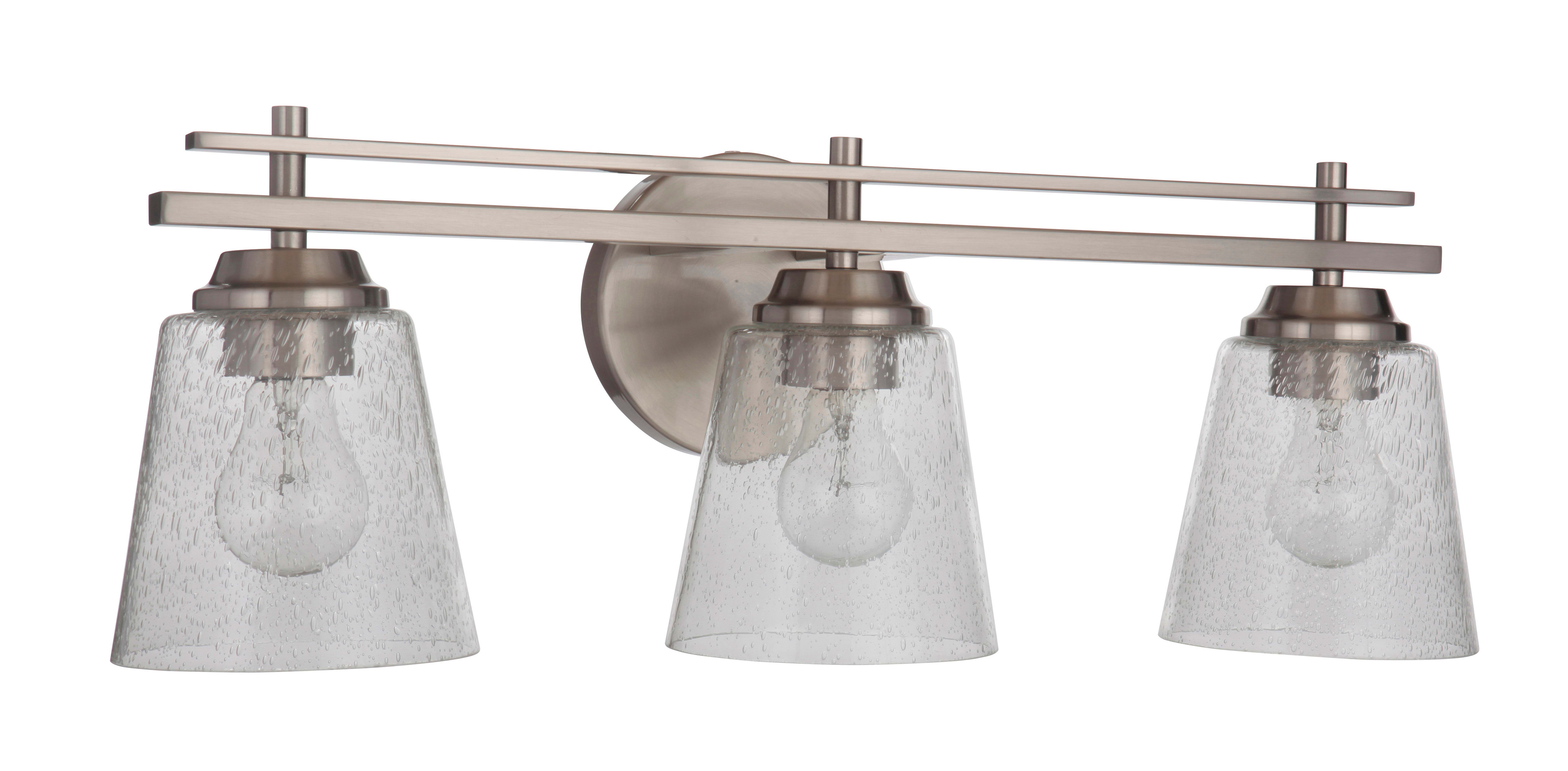 Craftmade 19624BNK3 Brushed Polished Nickel Drake 3 Light 24
