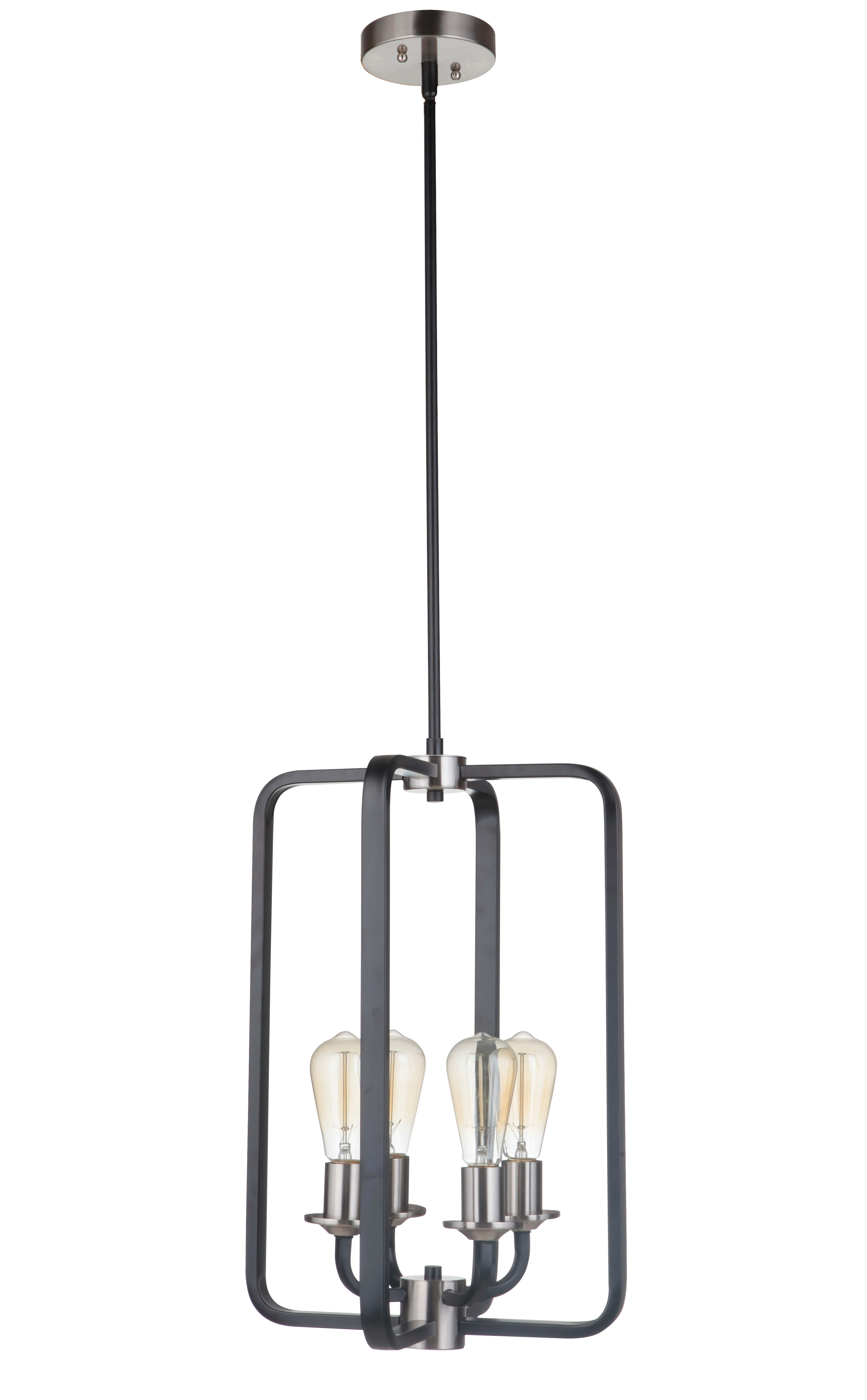 Craftmade 50334-FBSB Flat Black / Satin Brass Randolph 4 Craftmade 50334-FBSB Flat Black / Satin Brass Randolph 4