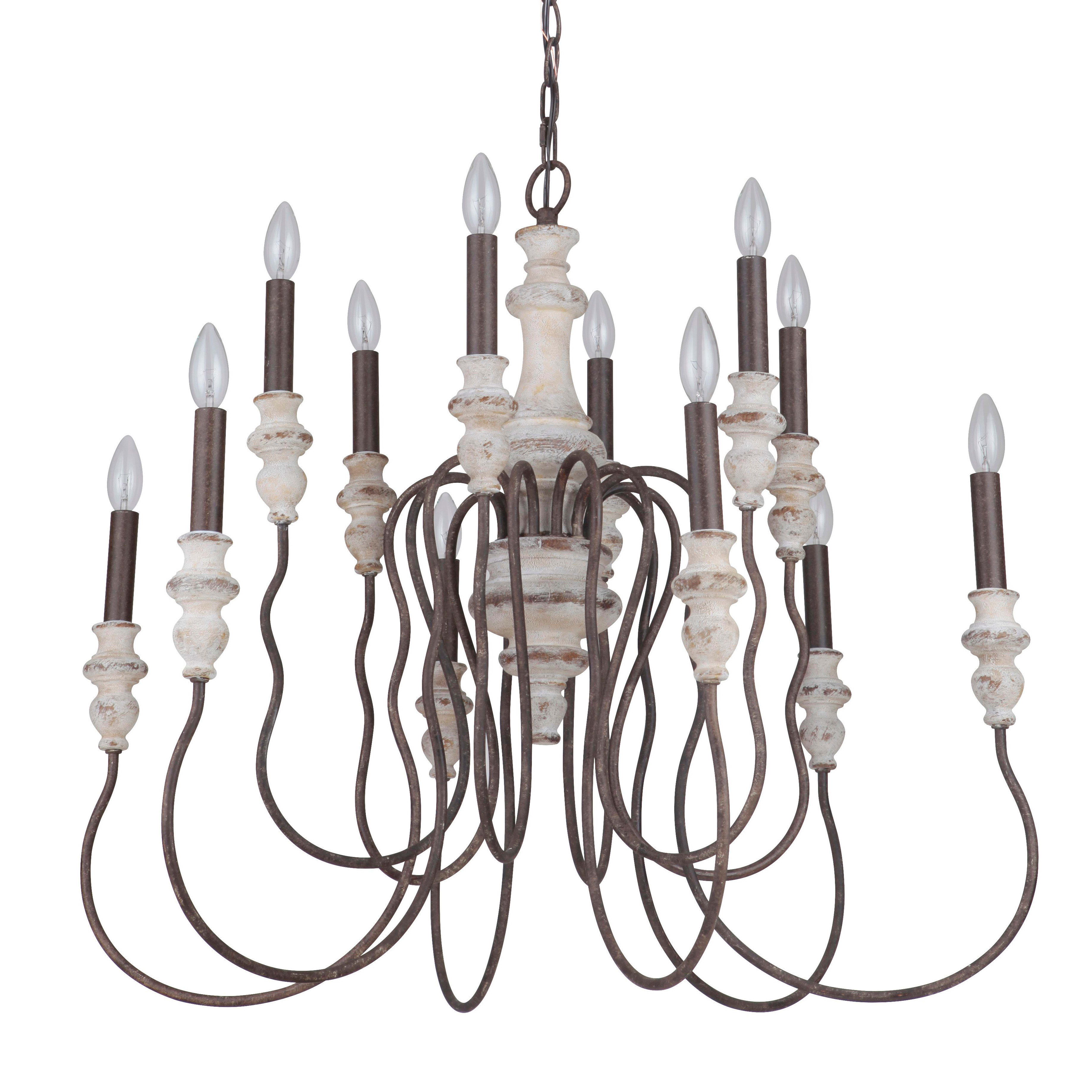 Craftmade 52812-CWFM Cottage White / Forged Metal Highgate Craftmade 52812-CWFM Cottage White / Forged Metal Highgate