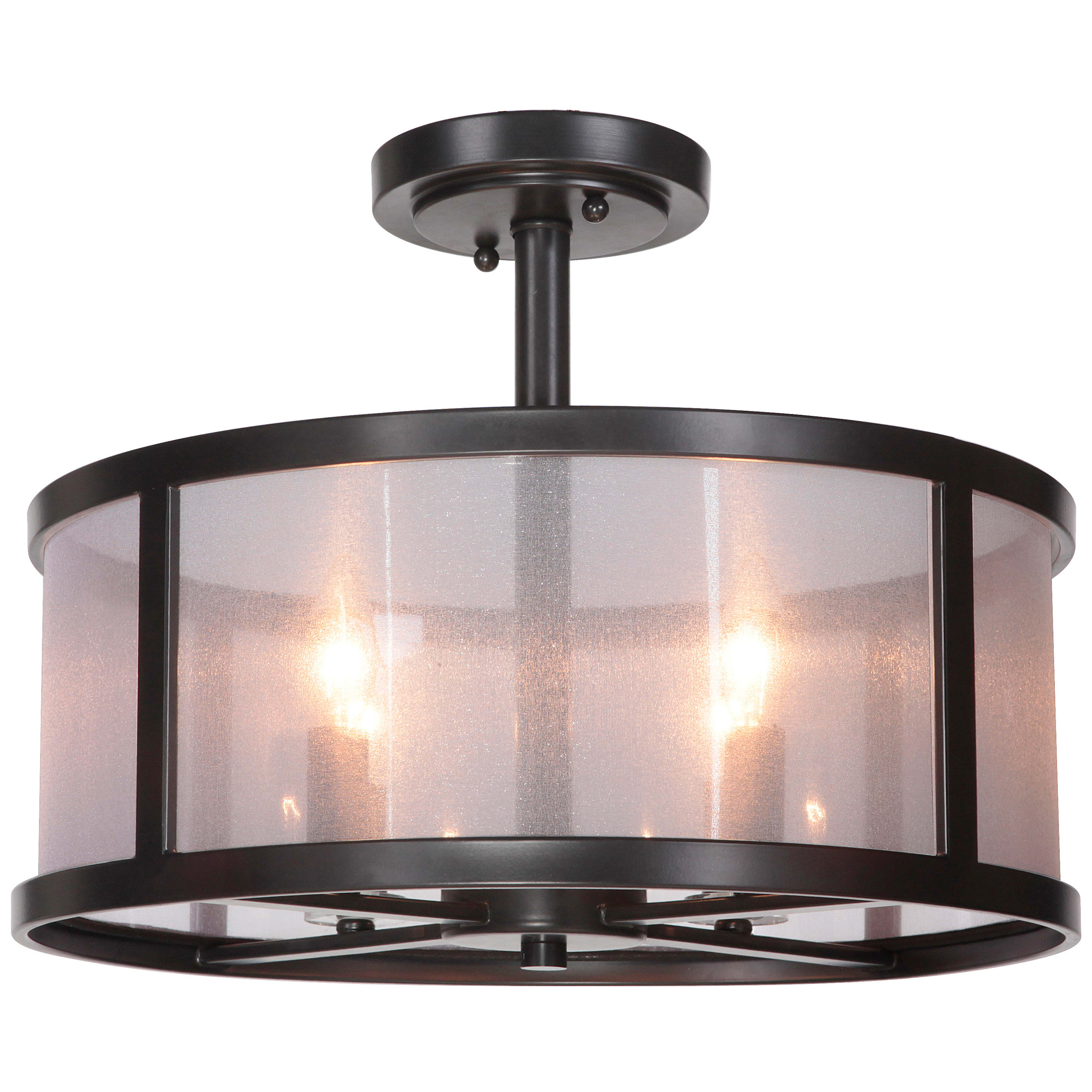 Craftmade 36754 Mbk Matte Black Danbury 4 Light Semi Flush Ceiling