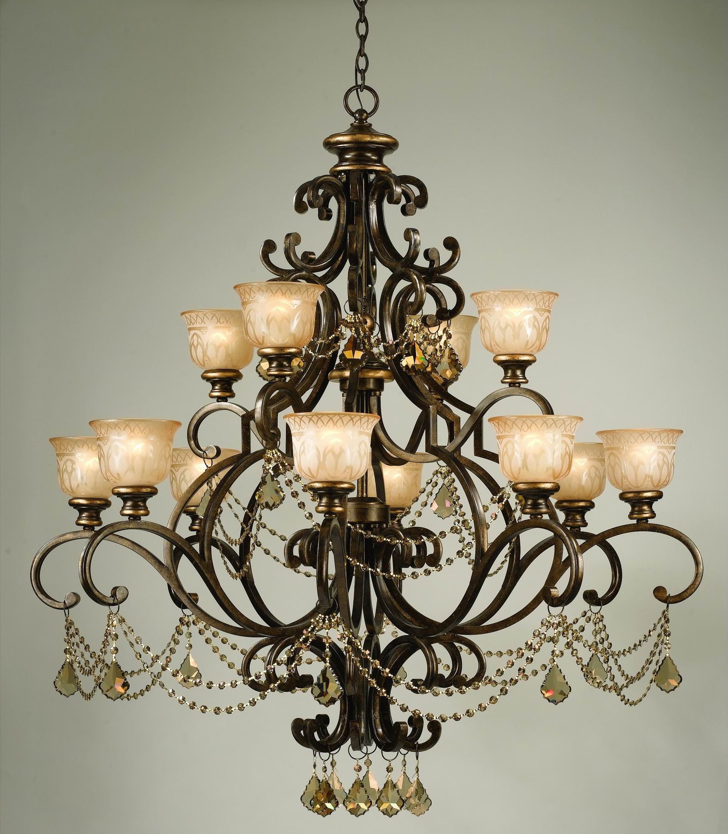Crystorama Lighting Group 7512 Bu Gts Bronze Umber Norwalk 12 Light Crystorama Lighting Group 7512 Bu Gts Norwalk 12 Light 48 Wide Chandelier