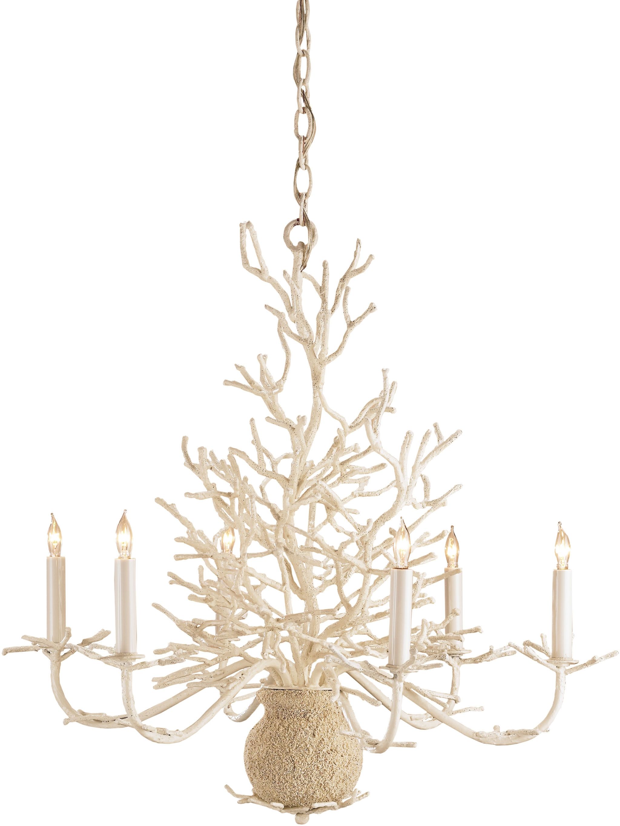 white coral chandelier light