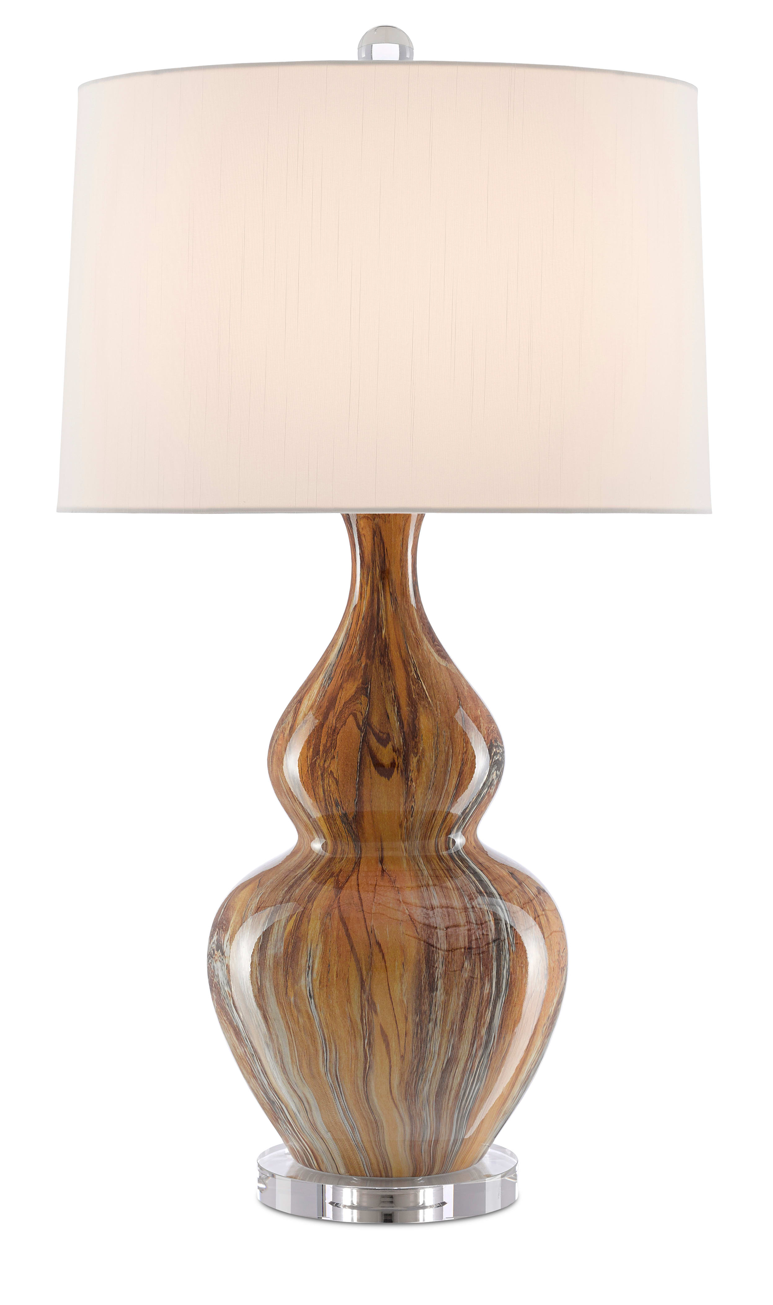 tall brown table lamp