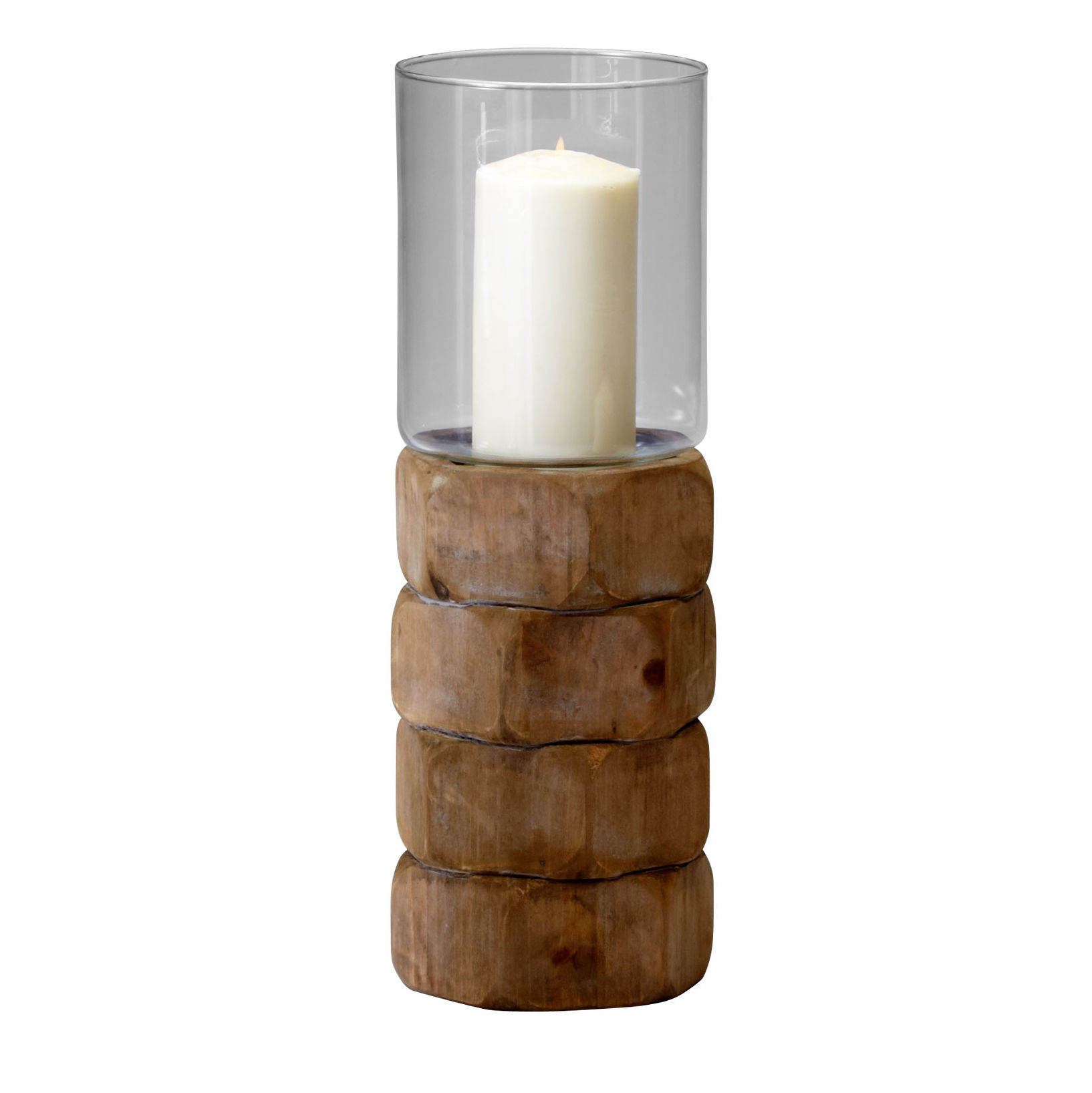 [定休日以外毎日出荷中] Design Cyan 04741 Candleholder Nut Hex Large Wood Natural パーツ