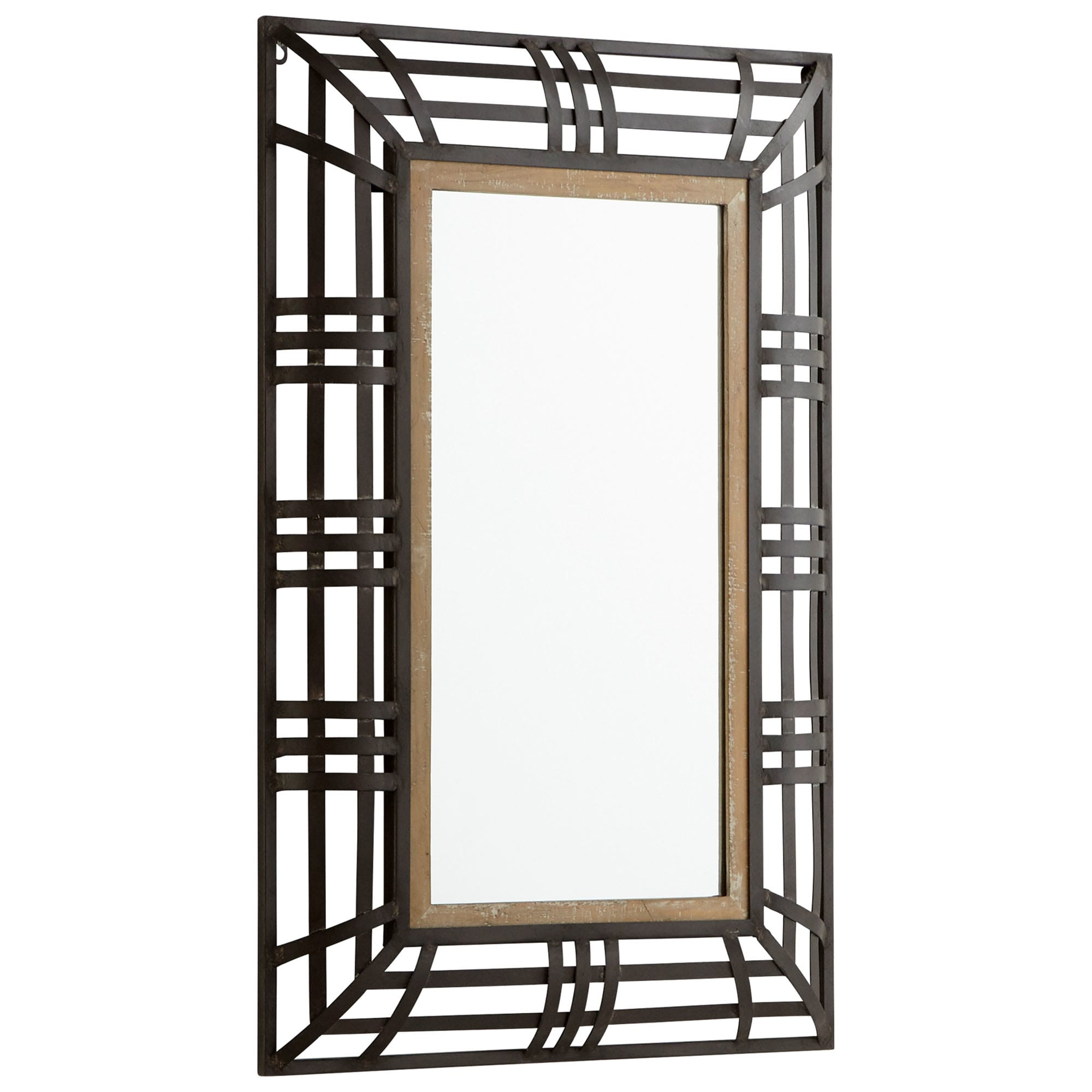 Cyan Design 09045 Bronze Banded About, 36 X 40 White Framed Mirror