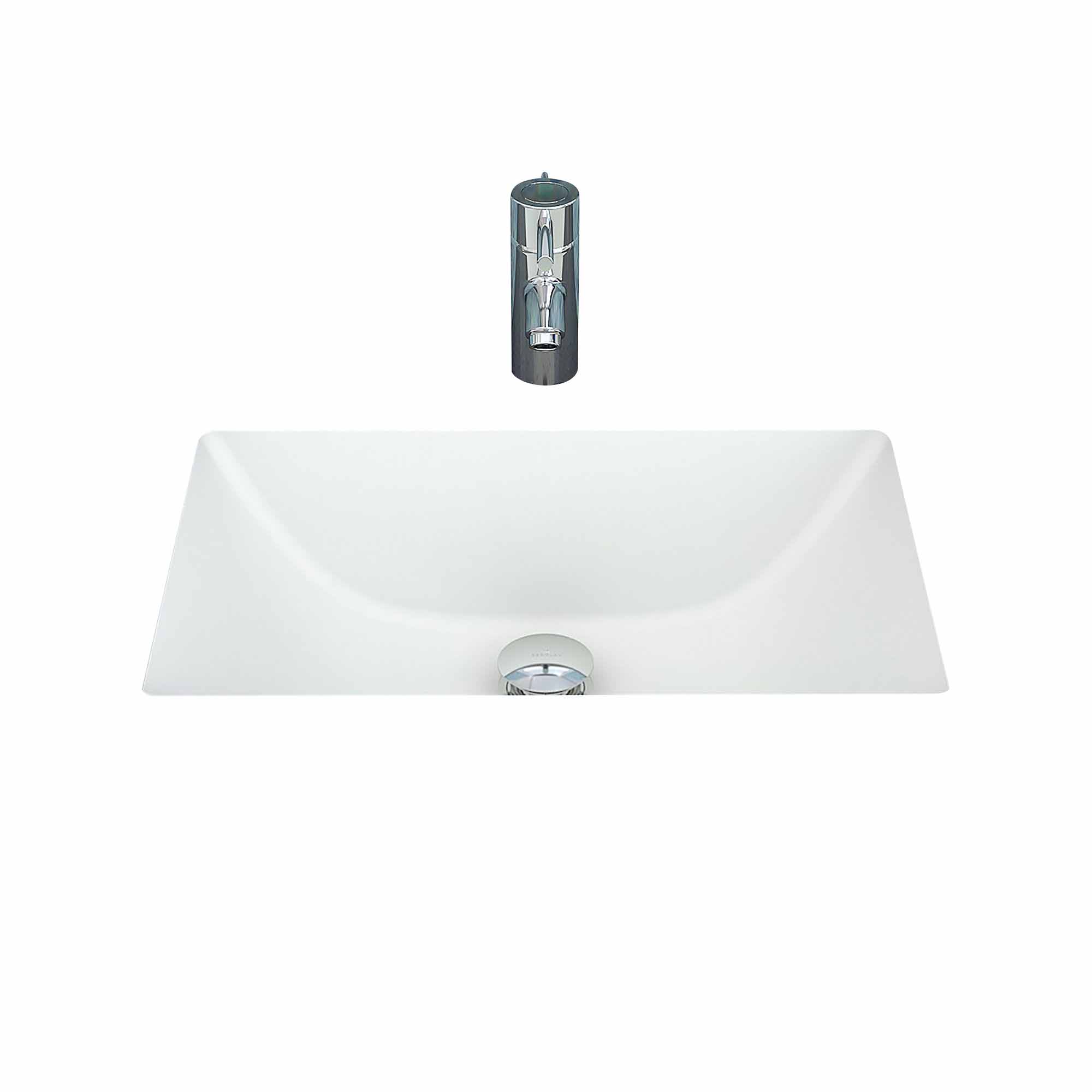 DecoLav 1402-CWH White Callensia® 20-1/4