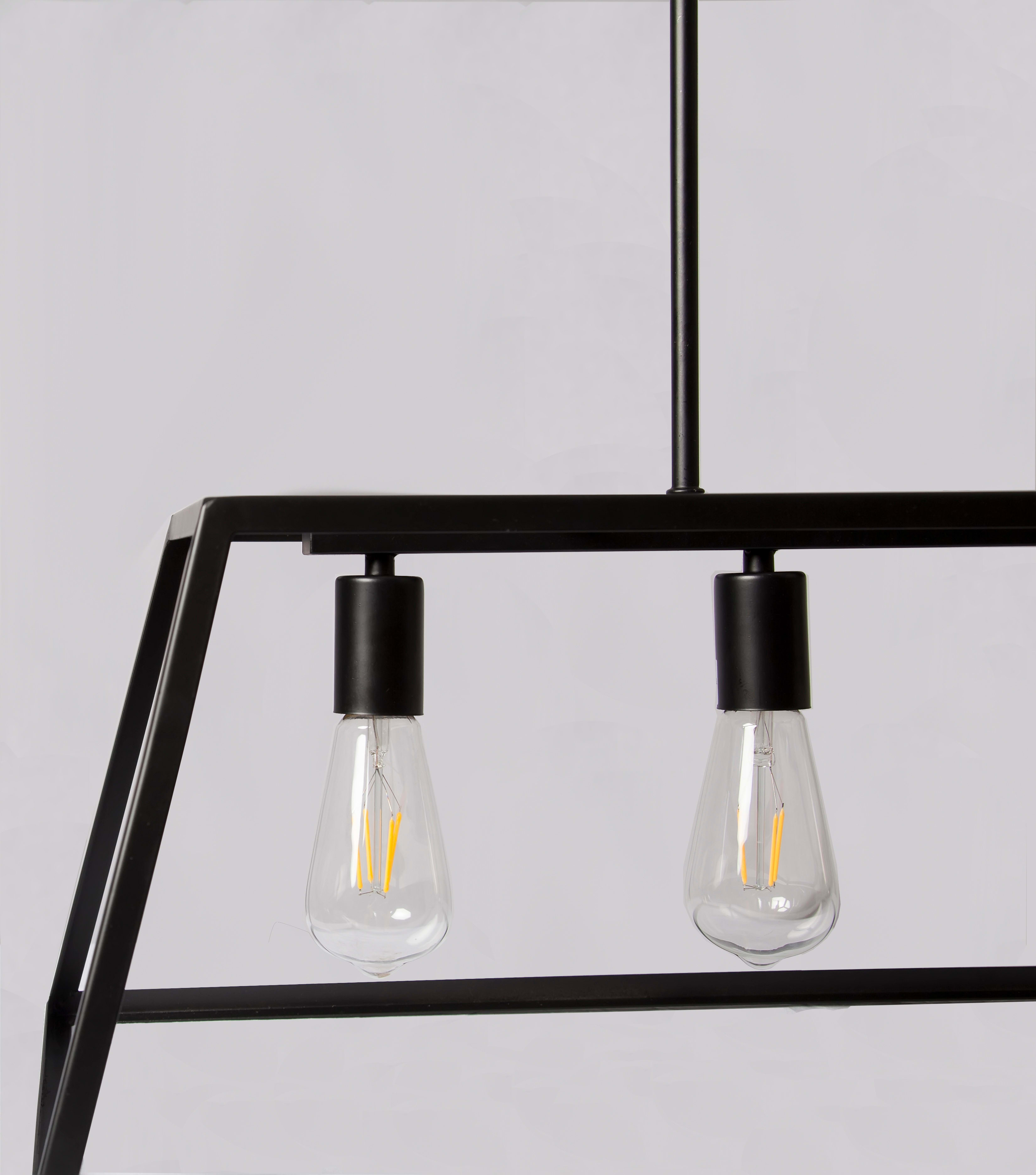 Delacora Bilt012bk Matte Black Edison 5 Light 38 Inch Wide Billiard Chandelier Faucetdirect Com