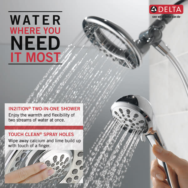 Home & Garden Delta In2ition 4Spray Hand & Shower Head Combo Kit