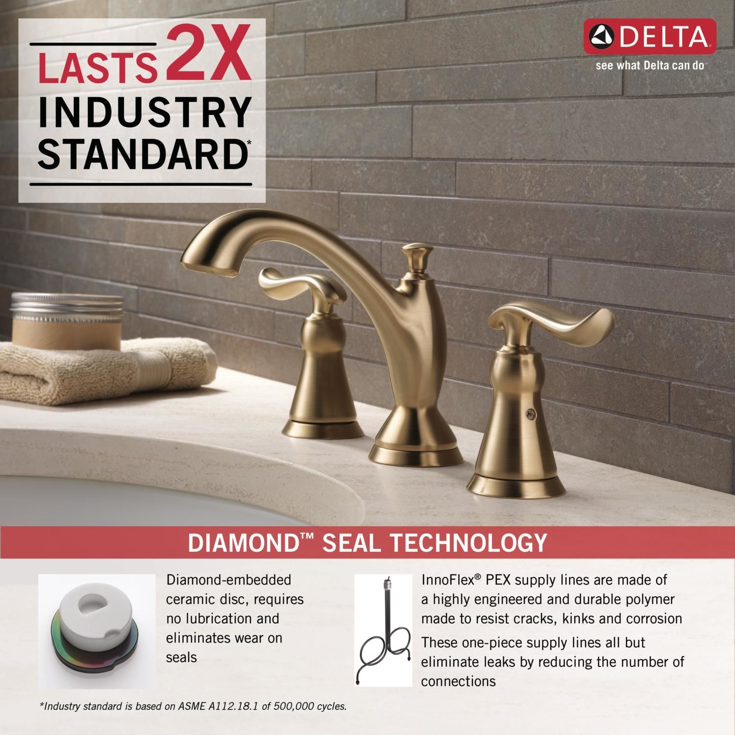 Details about   Delta Faucet 3594-CZMPU-DST Linden Two Handle Widespread Lavatory Faucet 