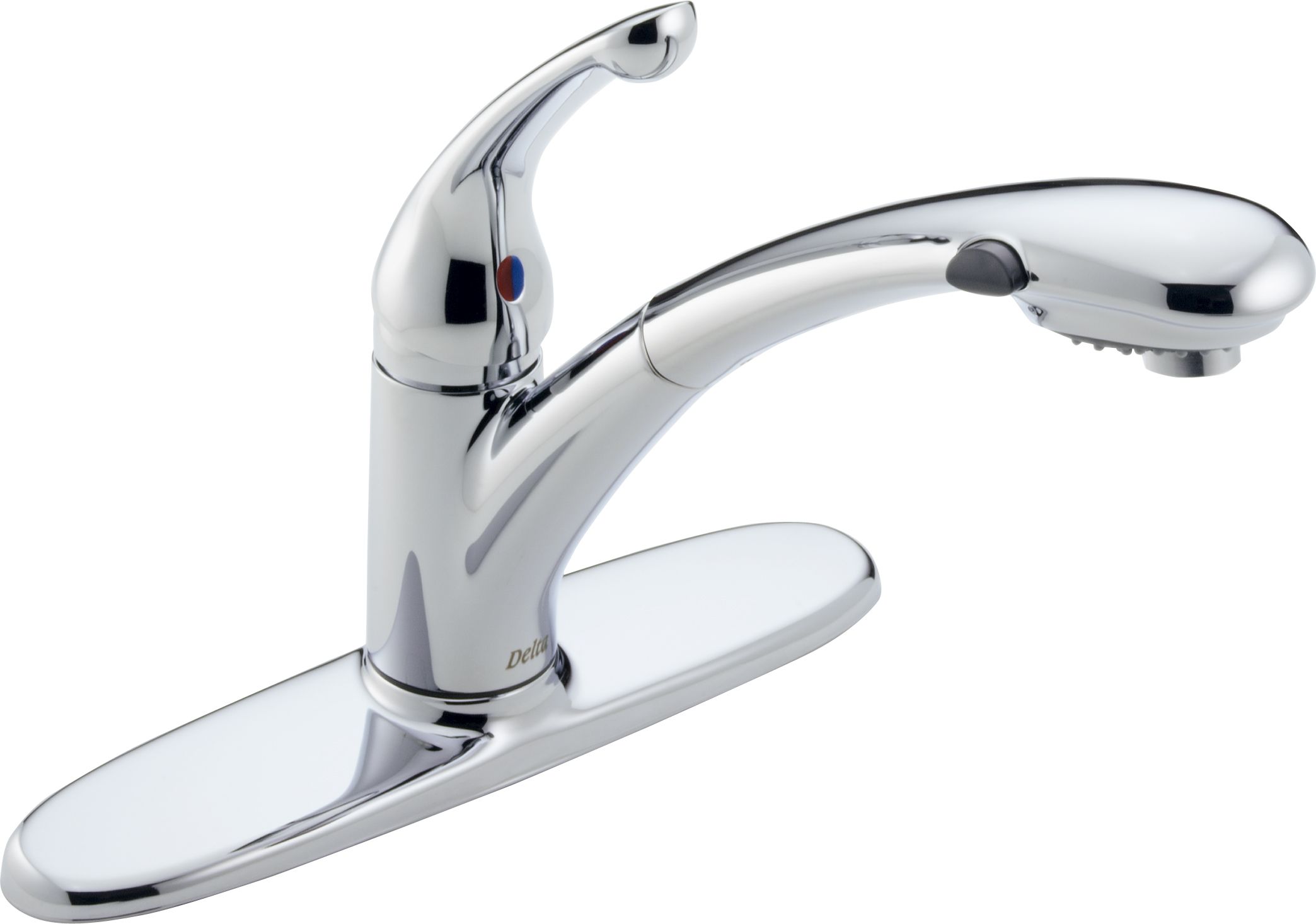 Delta 470 We Dst Chrome Signature Pull Out Kitchen Faucet Water Efficient Includes Lifetime Warranty Faucet Com