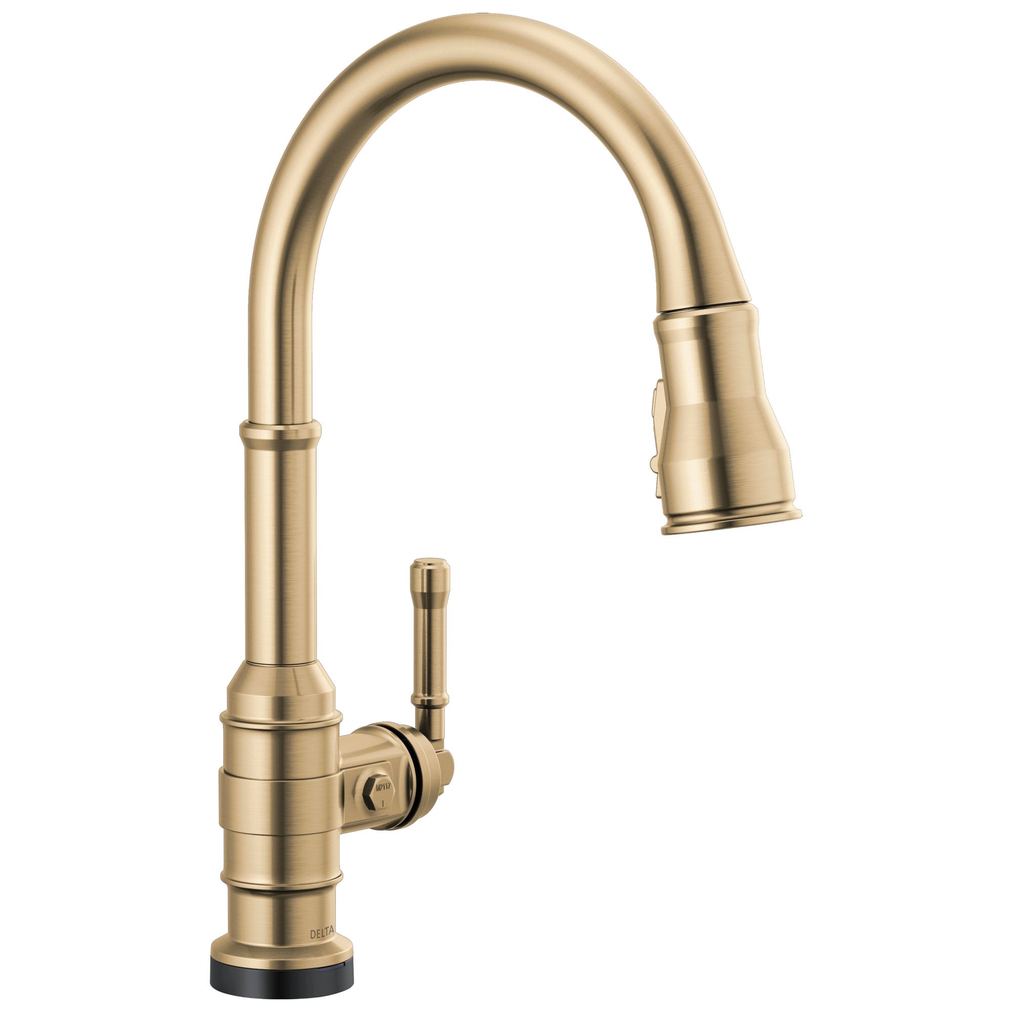 Delta 9190t Cz Dst Champagne Bronze Broderick 1 8 Gpm Single Hole Pull Down Kitchen Faucet With Touch2o Faucet Com