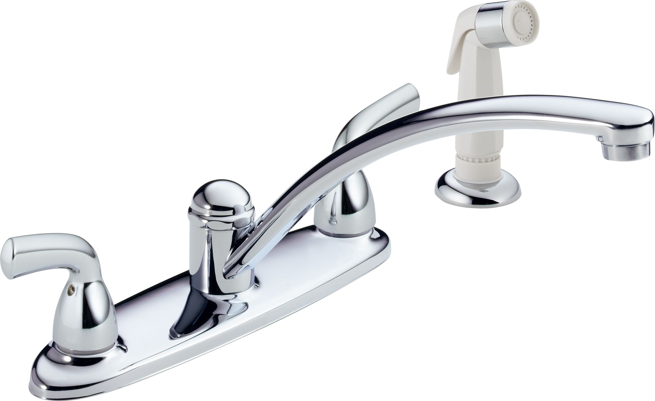Delta B2410lf Chrome Foundations Kitchen Faucet With Side Spray Includes Lifetime Warranty Faucetdirect Com