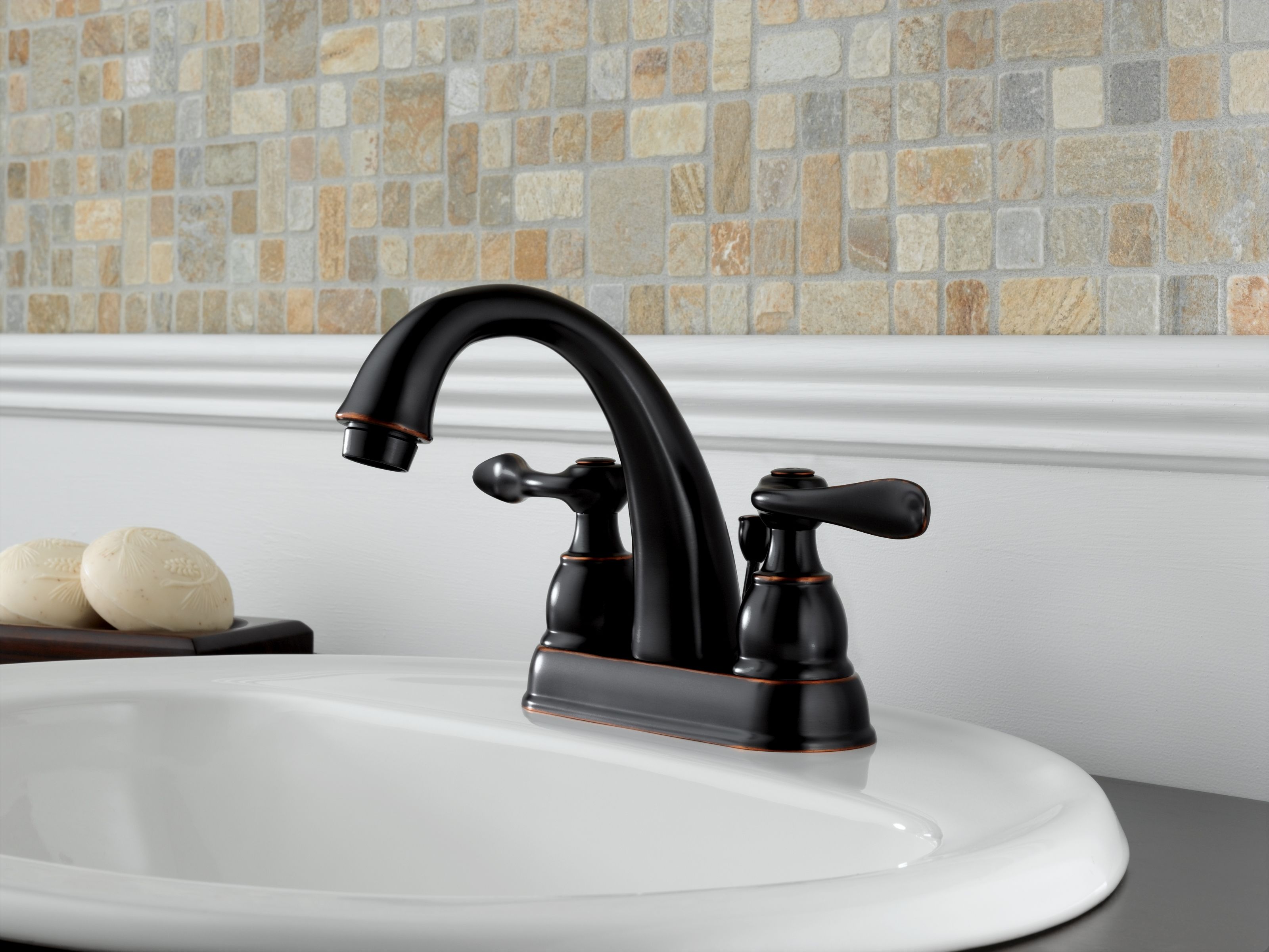 Delta B2596lf Ss Brilliance Stainless Windemere Centerset Bathroom