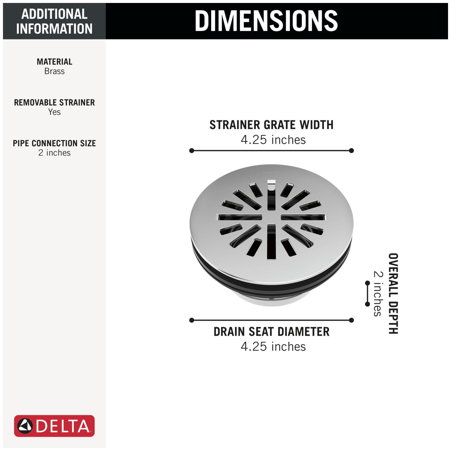 Premier Copper Products 4.25 Round Shower Drain Cover in Polished Brass