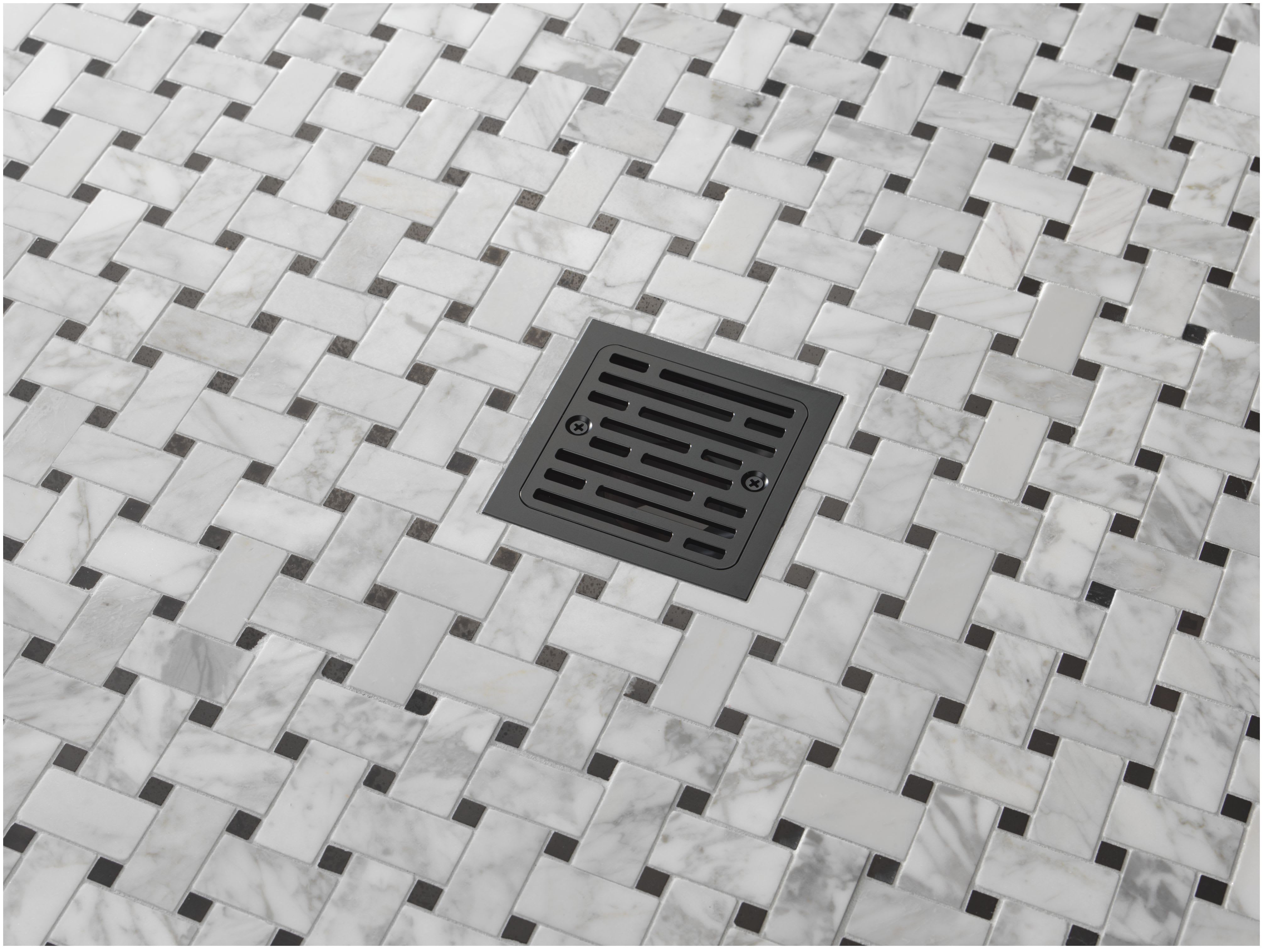 4~ Tile-In Square Shower Drain in Polished Nickel DT062412-PN