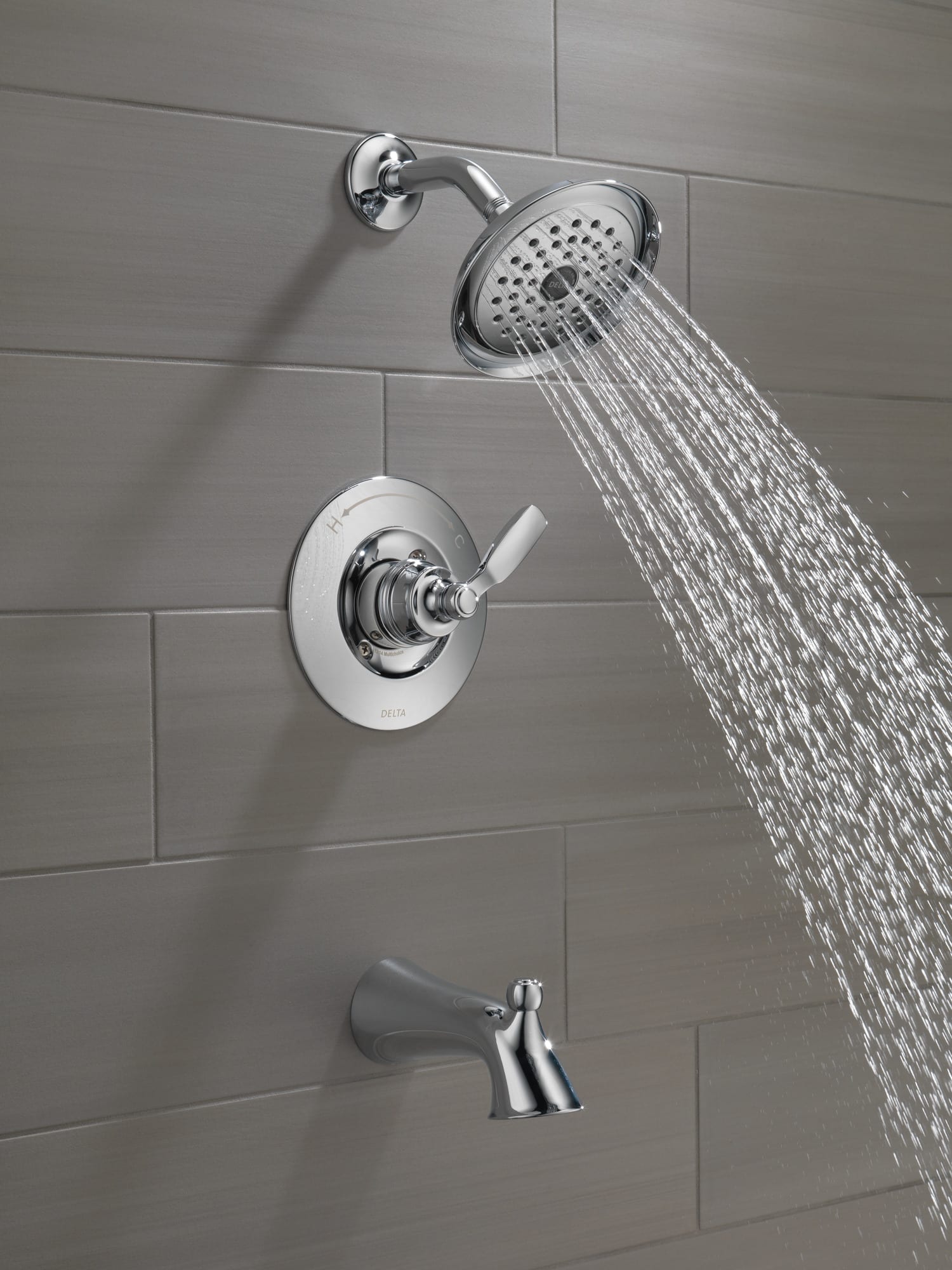 Delta T14432-SS Brilliance Stainless Woodhurst Tub and Shower Trim