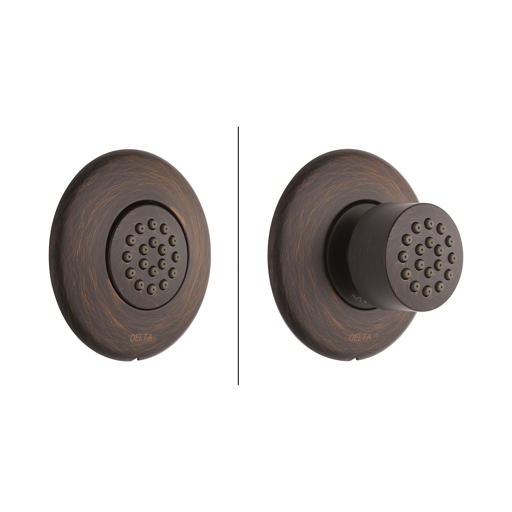 Delta Faucet Champagne Bronze Body Spray Trim - Flush Mount Shower - View #6