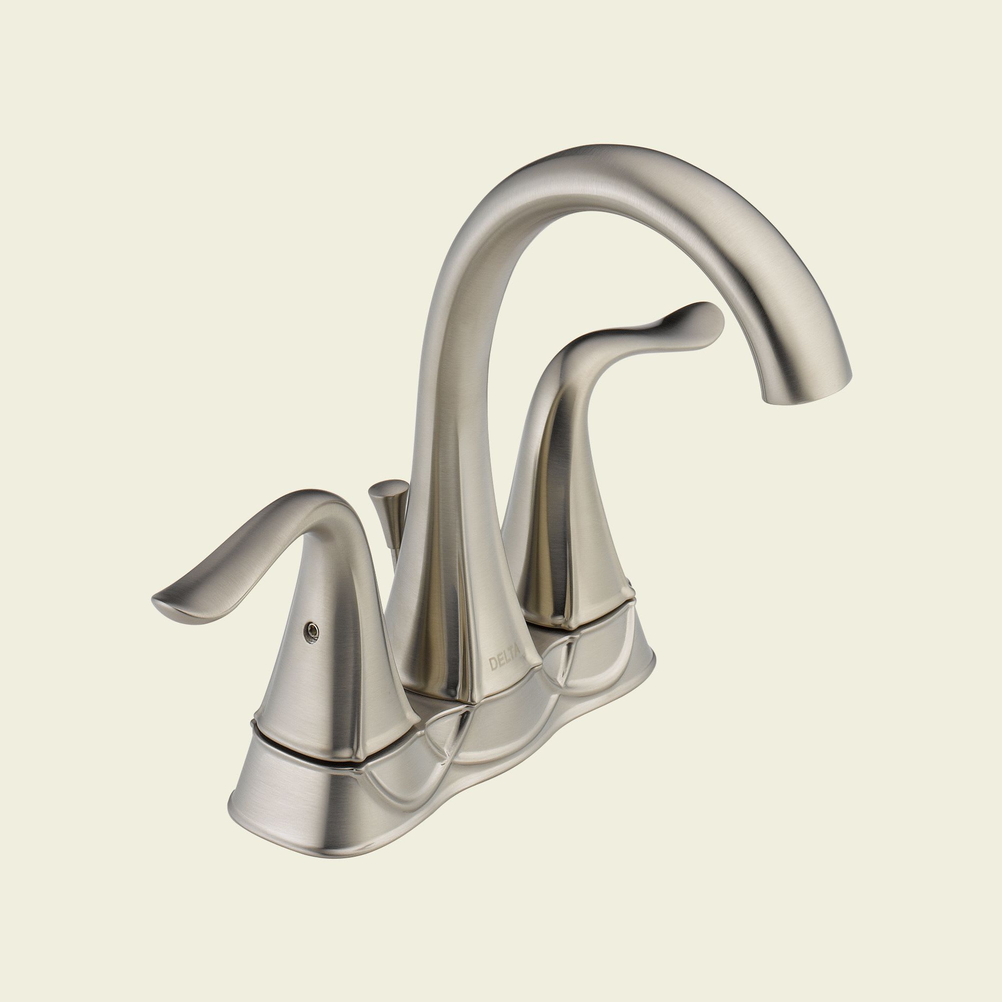Delta 25705LF-SS Stainless Steel Celice Centerset Bathroom Faucet -  Includes Pop-Up Drain - FaucetDirect.com