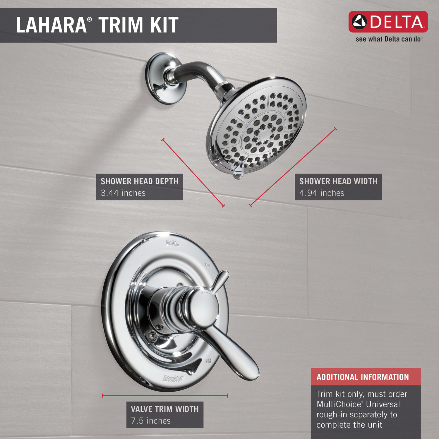 Delta T17238 Ss Brilliance Stainless Lahara Monitor 17 Series Dual Function Pressure Balanced Shower Only With Integrated Volume Control Less Rough In Valve Faucetdirect Com