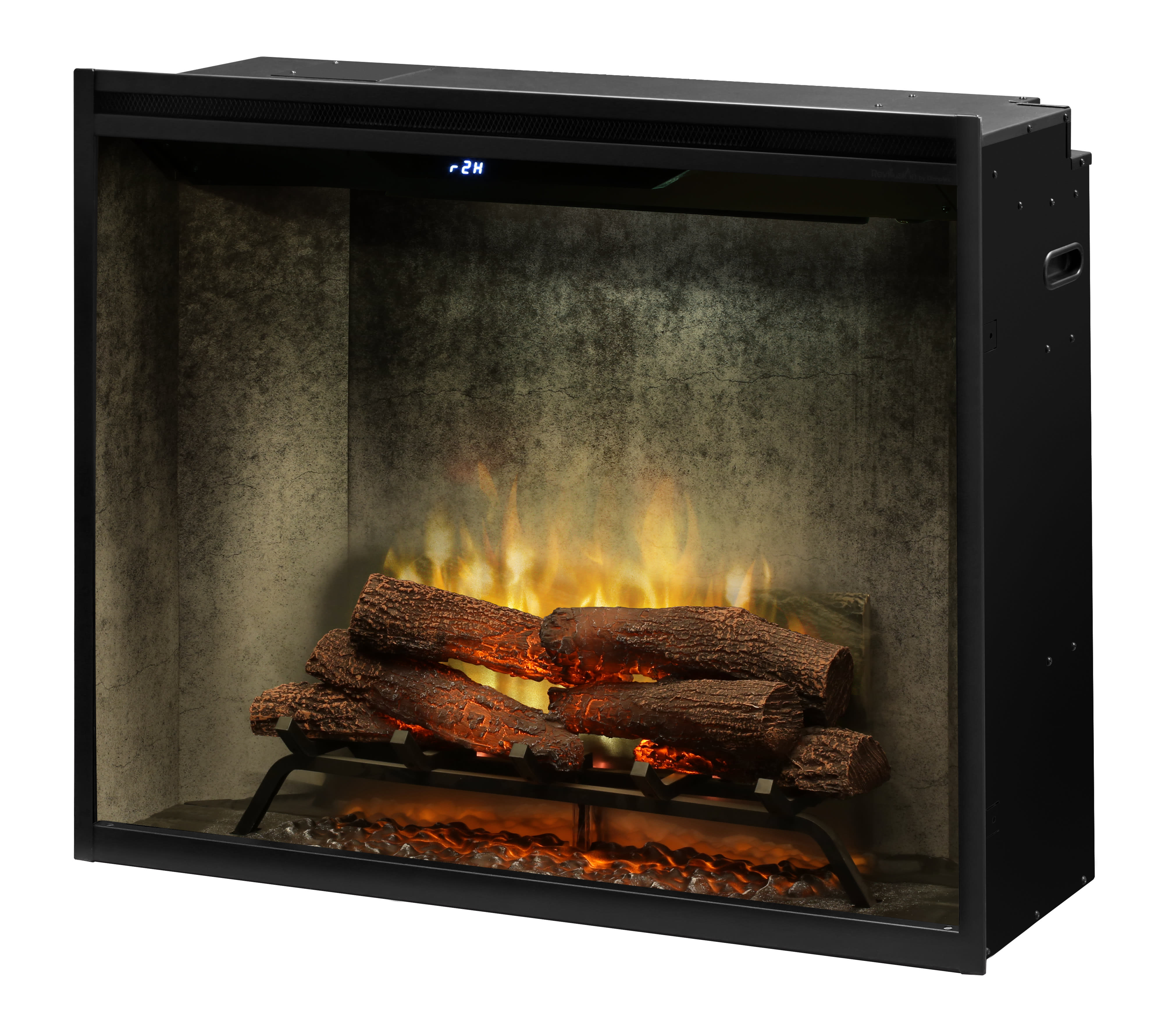 Dimplex RBF36PWC Revillusion 8794 BTU 2575W 36 Inch Wide Built-in Vent-Free Electric Fireplace with Weathered Concrete Interior and Remote Control Portrait Height Model