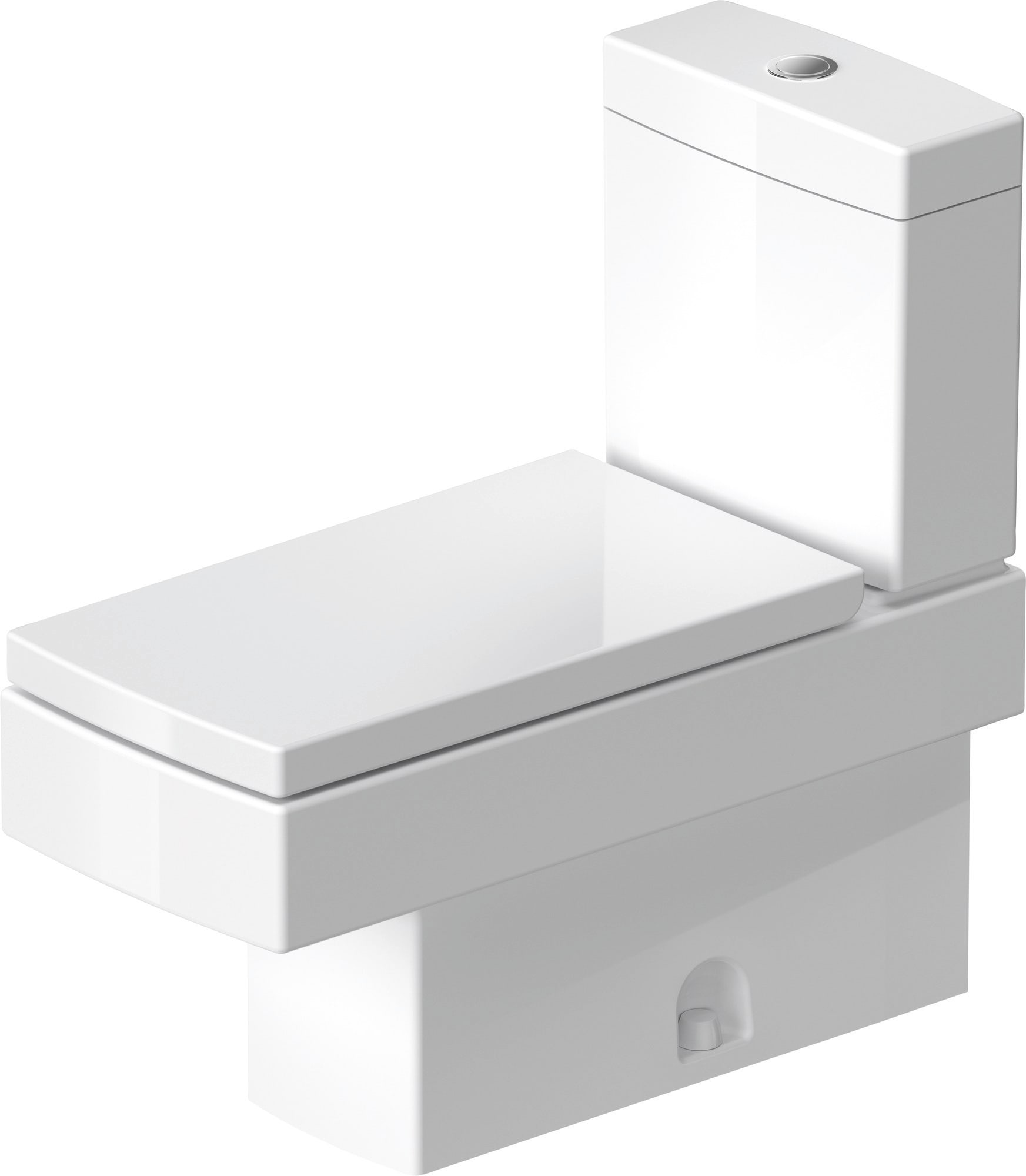 tryk ly tæt Duravit 2103010005 White Vero 1.28 GPF One Piece Elongated Chair Height  Toilet with Top Flush Button - Less Seat - FaucetDirect.com