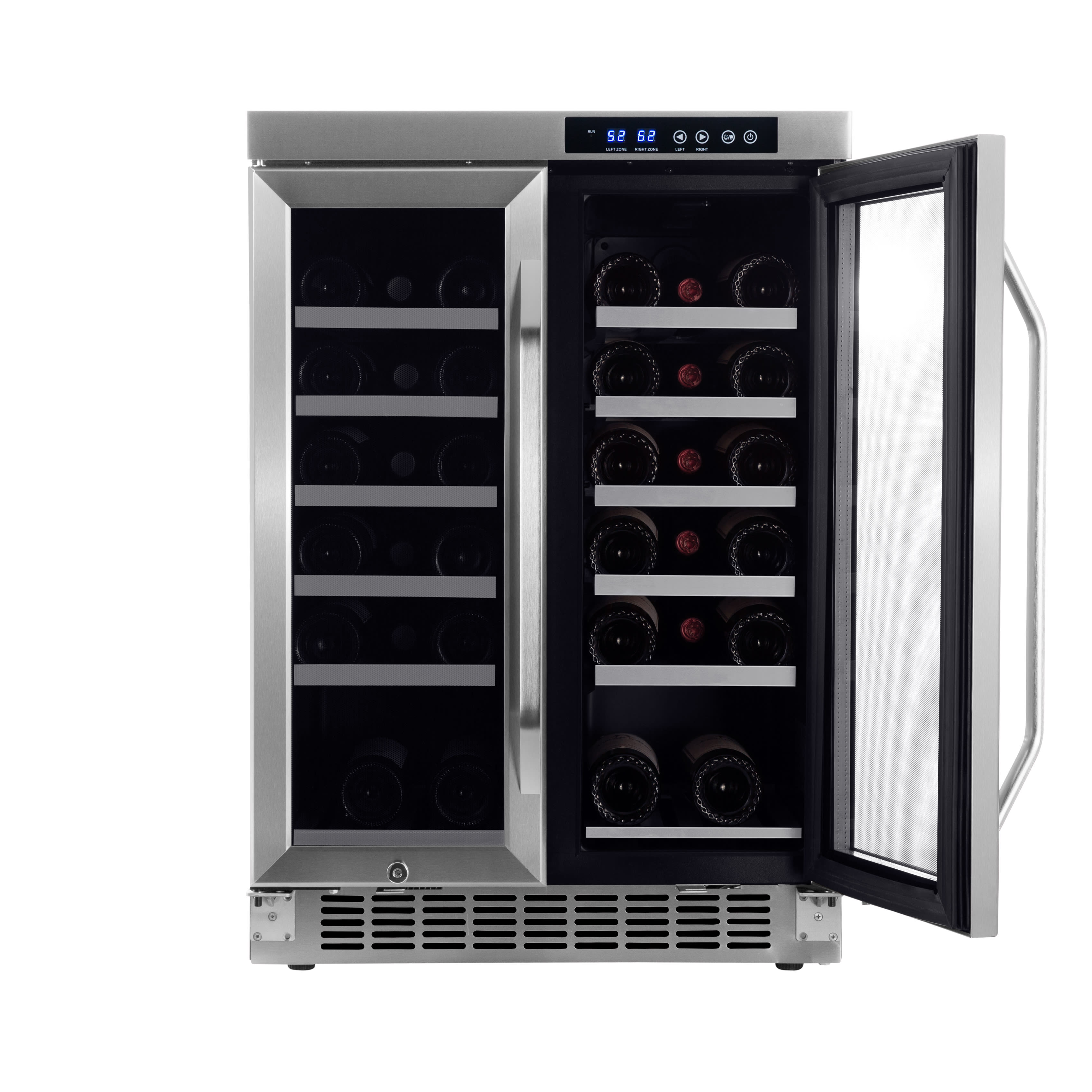 Edgestar 36 Bottle Built In Dual Zone French Door Wine Cooler Cwr361fd