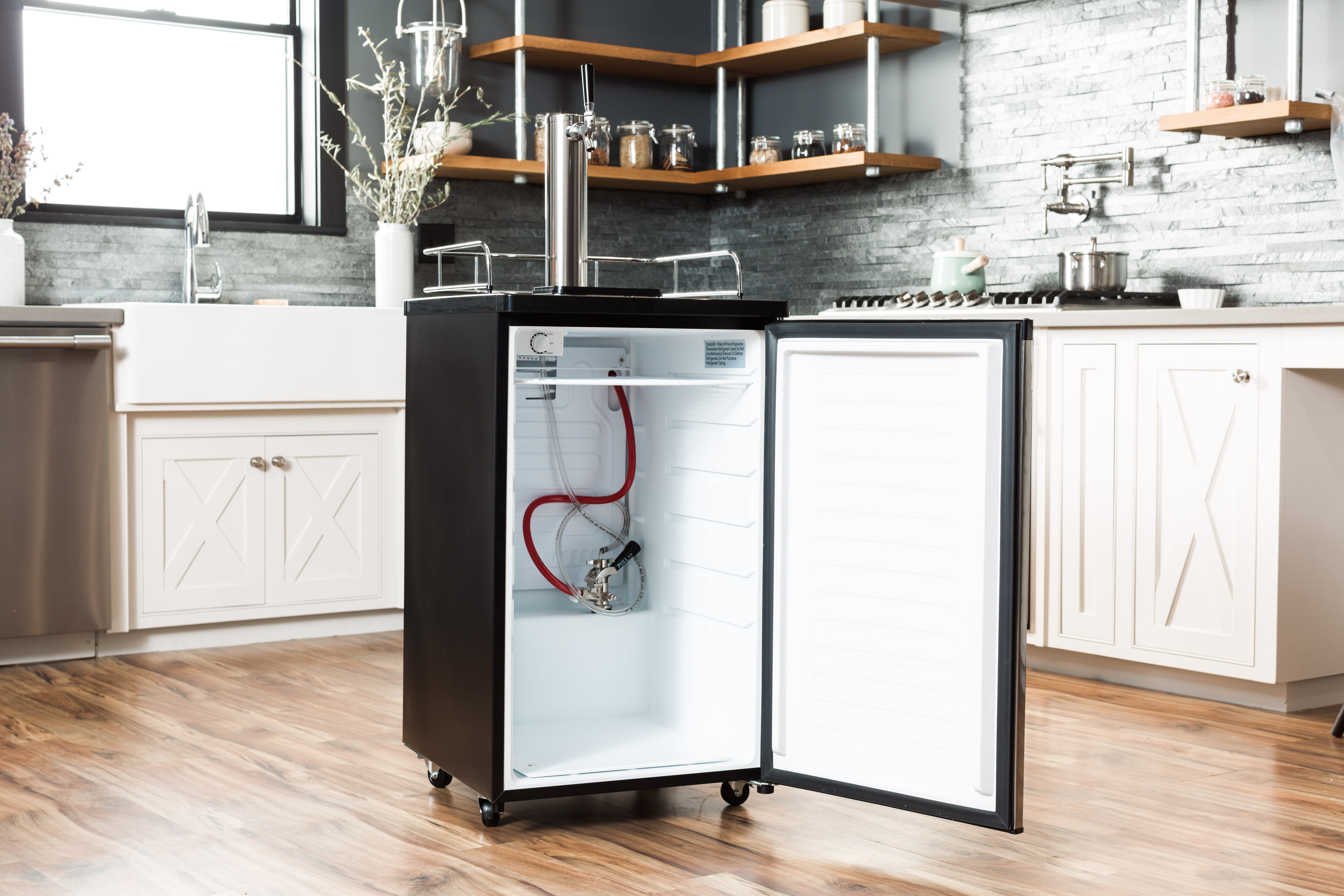 Full size fridge deals kegerator