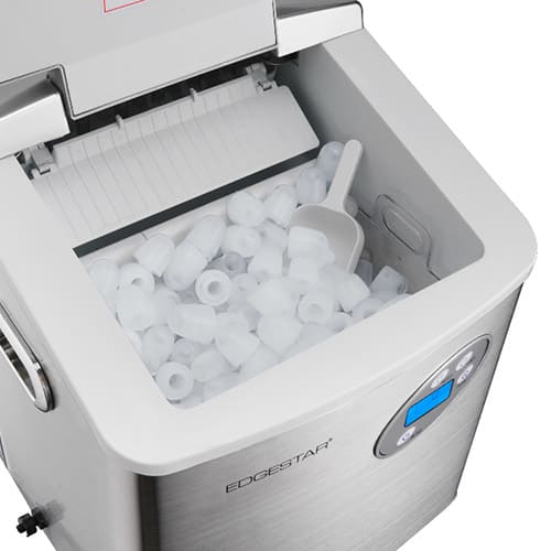 edgestar large capacity portable stainless steel ice maker