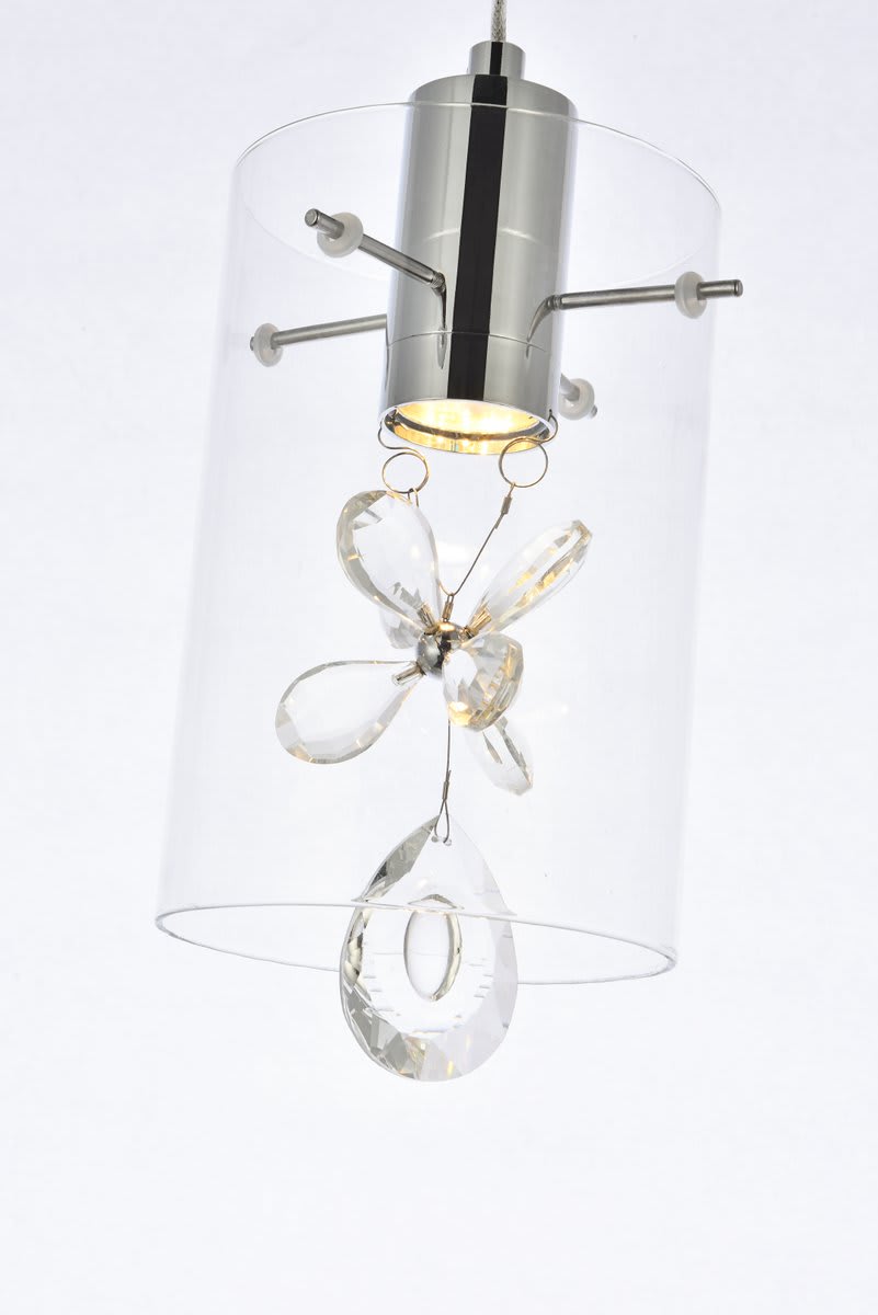 Elegant Lighting 5202D24G Gold Hana 3 Light 24