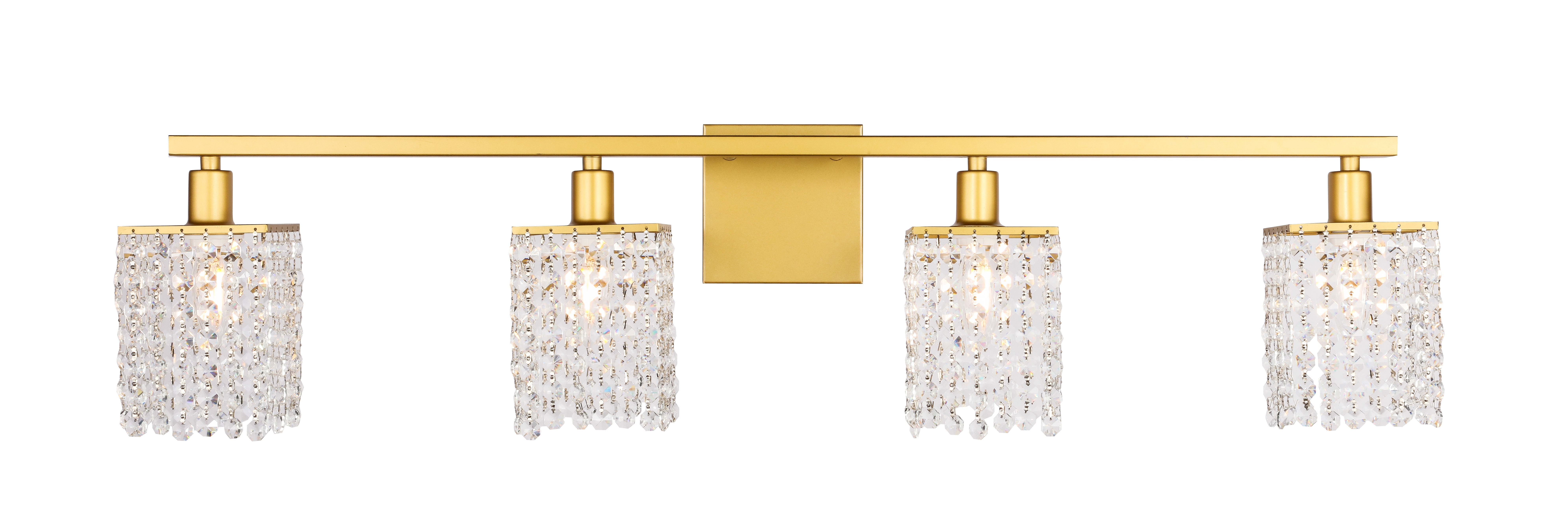 Elegant Lighting LD7012BR Brass Phineas 4 Light 36